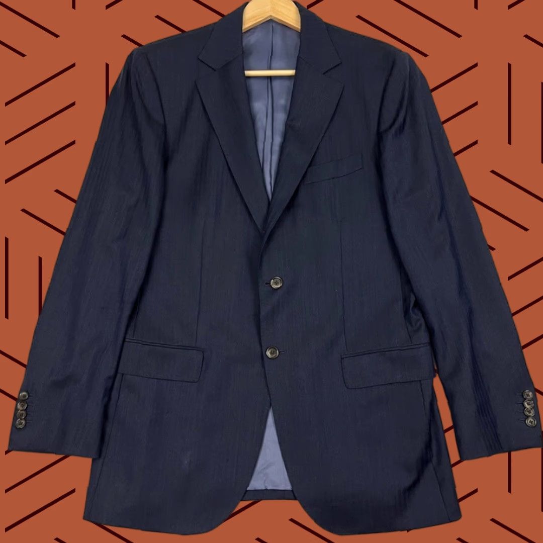 Suitsupply Suitsupply Blazer Mens 44L Blue Wool Vitale Barberis Canonico Livorno Jacket Size 44R - 1 Thumbnail
