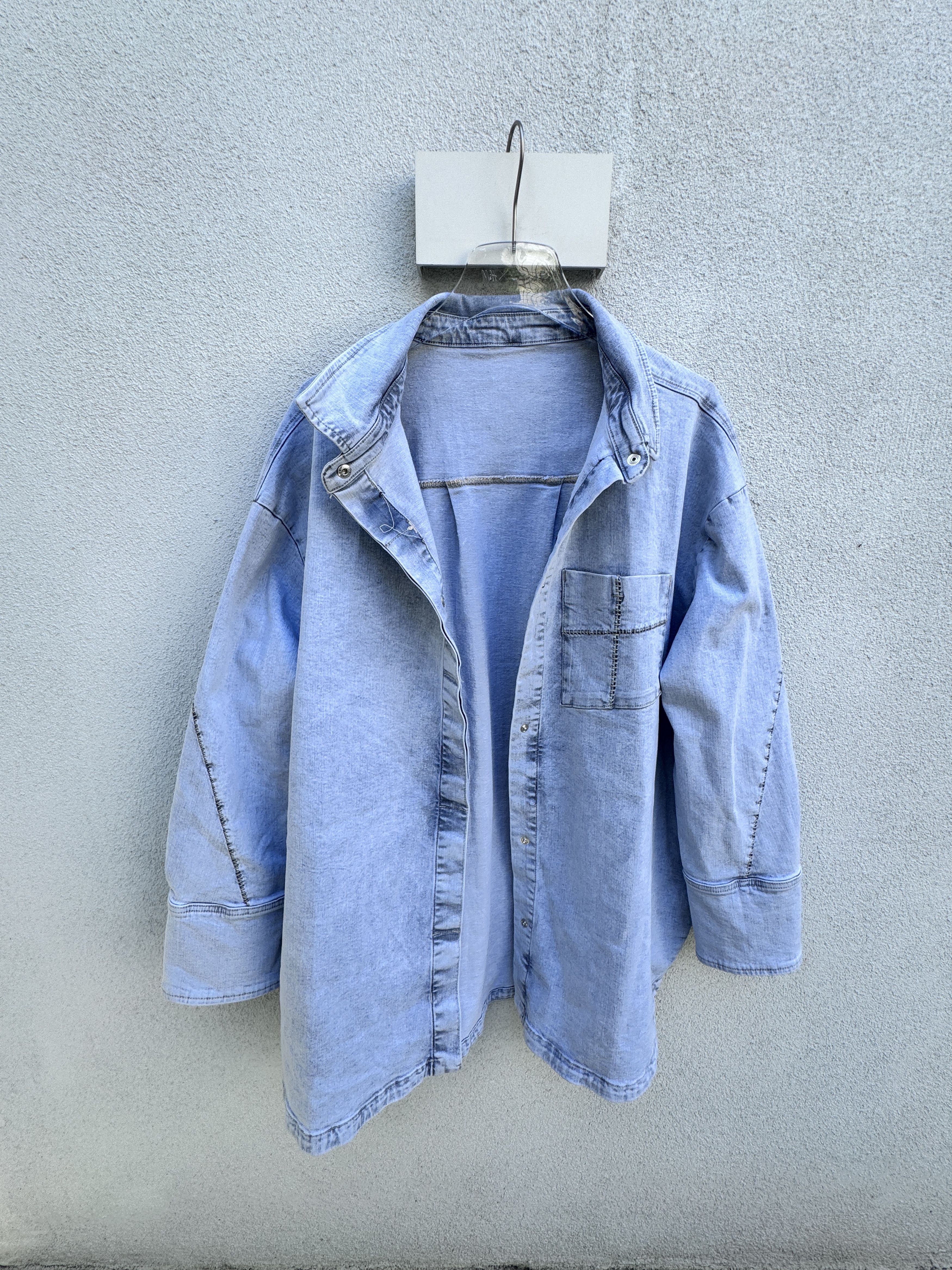 Thom Krom THOM KROM Unisex Oversized Blue Jeans Shirt Size M to XL Size US M / EU 48-50 / 2 - 7 Thumbnail