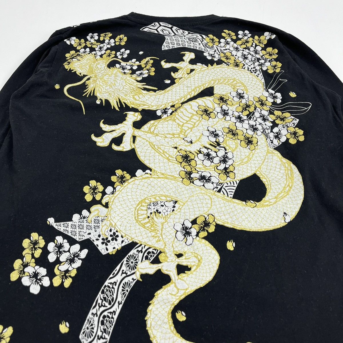 Bullet Noise Vintage Bullet Noise Dragon Flowers Ed Hardy Long Sleeve Y2K Size US XL / EU 56 / 4 - 4 Thumbnail