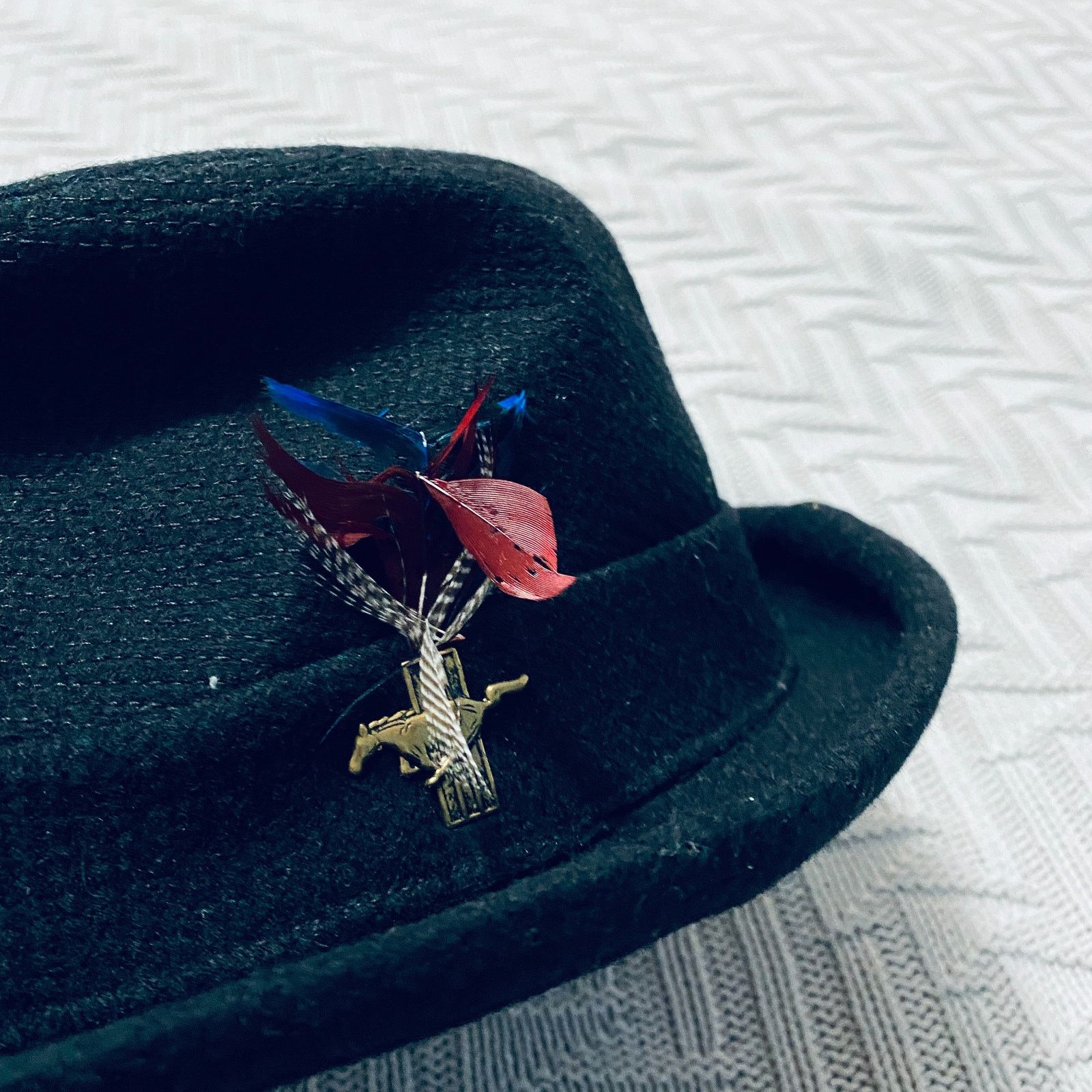 Vintage Vintage black fedora Size ONE SIZE - 3 Thumbnail