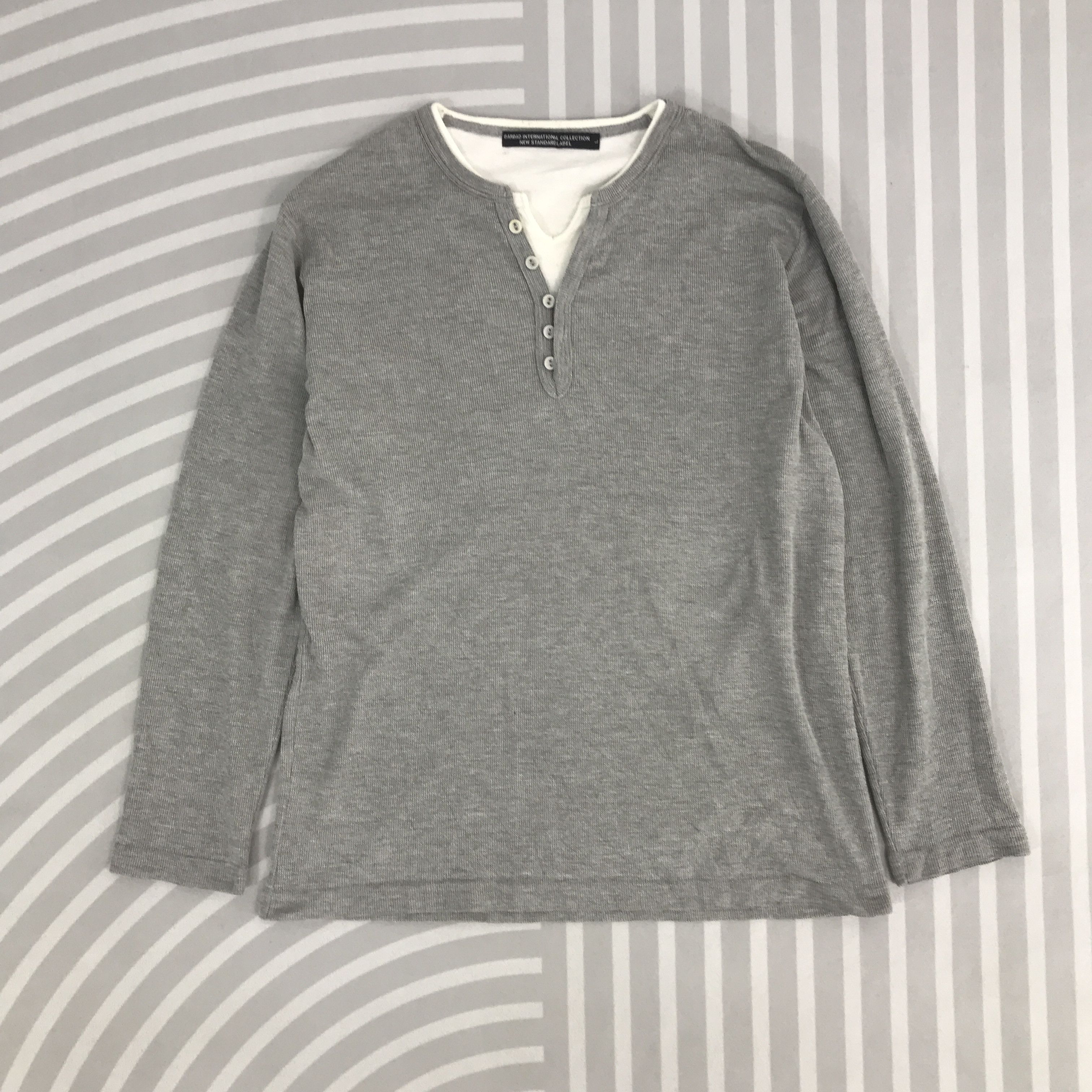 Double collar Barbad Long sleeve shirt