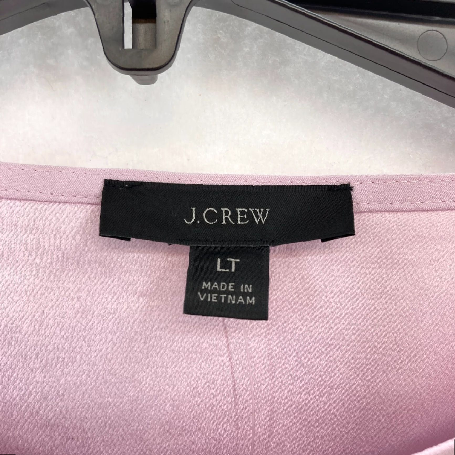 J.Crew J.Crew Puff Sleeve Satin Back Crepe Top Women's Large Tall Pink Keyhole Neckline Shirt Size L / US 10 / IT 46 - 5 Thumbnail