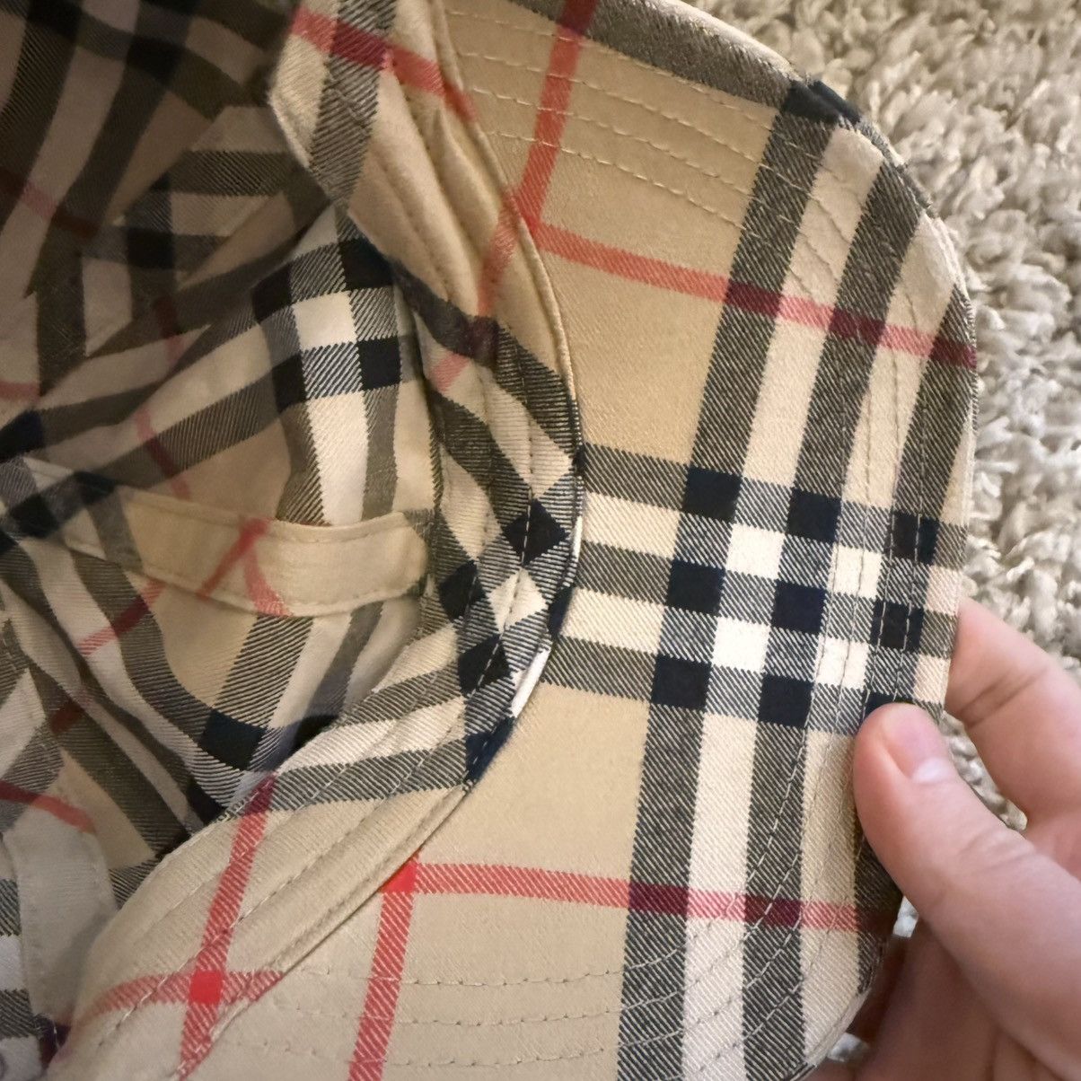 Burberry Burberry hat size L logo checked baseball cap B Size ONE SIZE - 4 Thumbnail