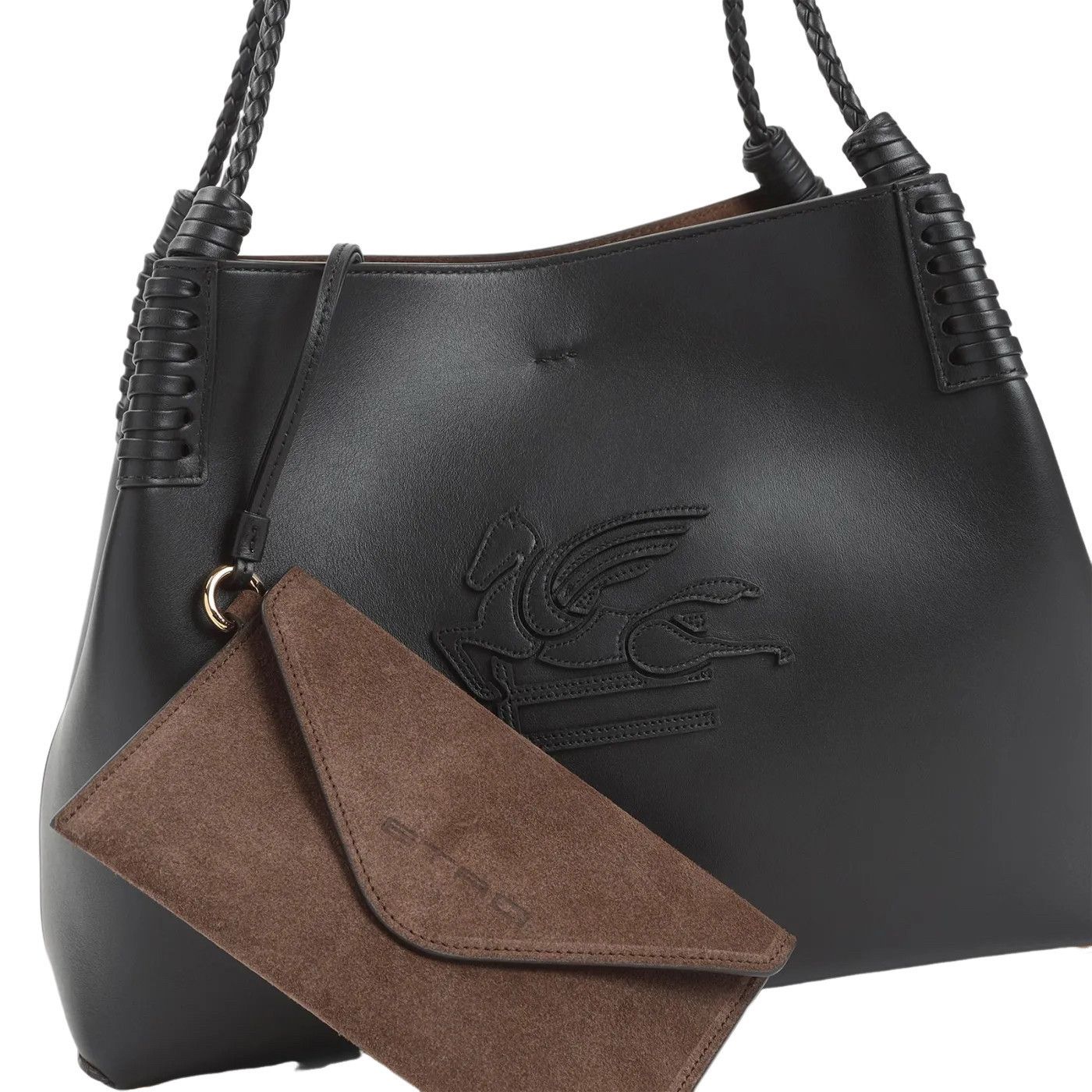 Etro ETRO Libra Small Black Leather Tote Bag New And Authentic Size ONE SIZE - 3 Thumbnail