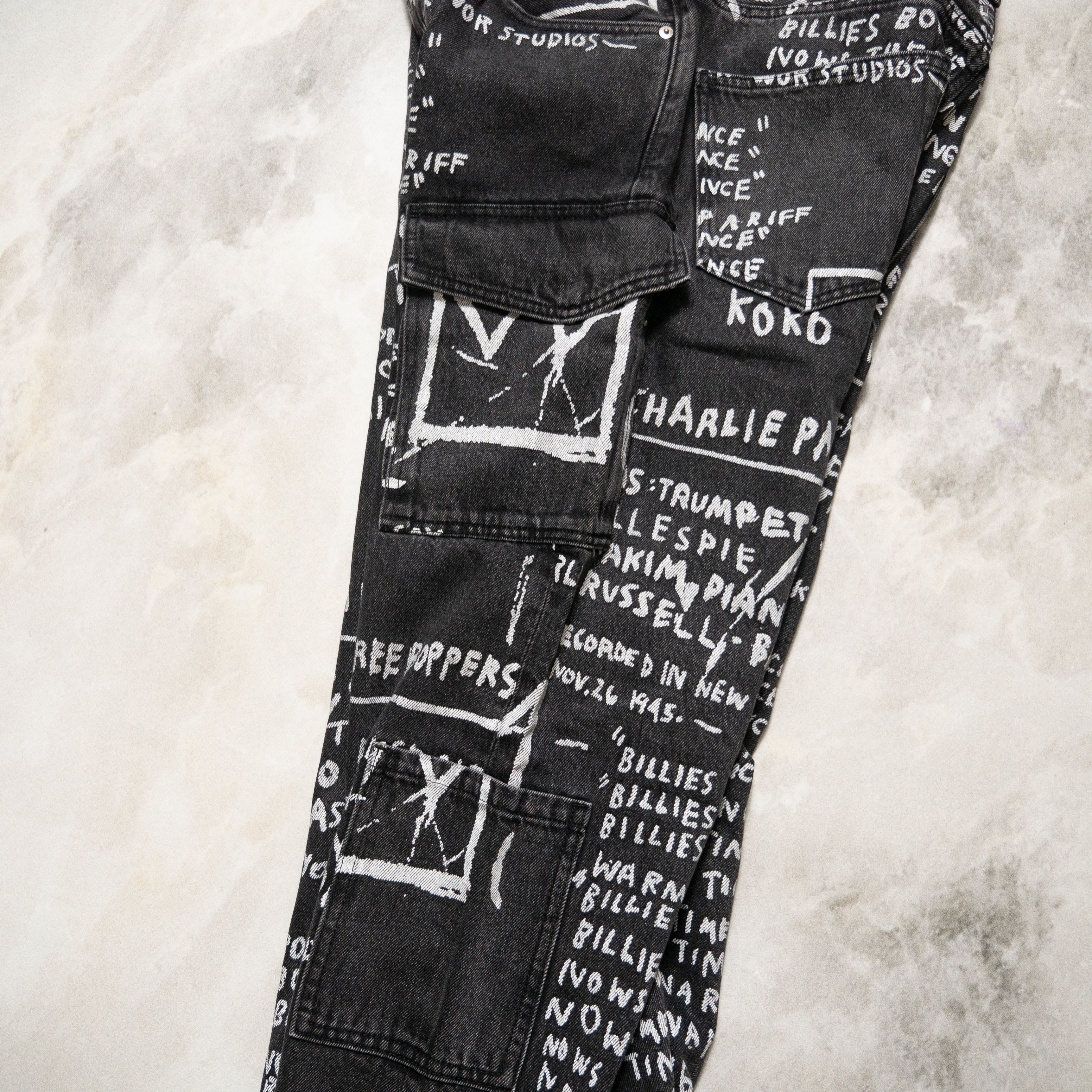 H&M × Jean-Michel Basquiat × Who Decides War H&M x Who Decides War x Jean-Michel Basquiat Cargo Jeans 32 Size US 32 / EU 48 - 7 Thumbnail