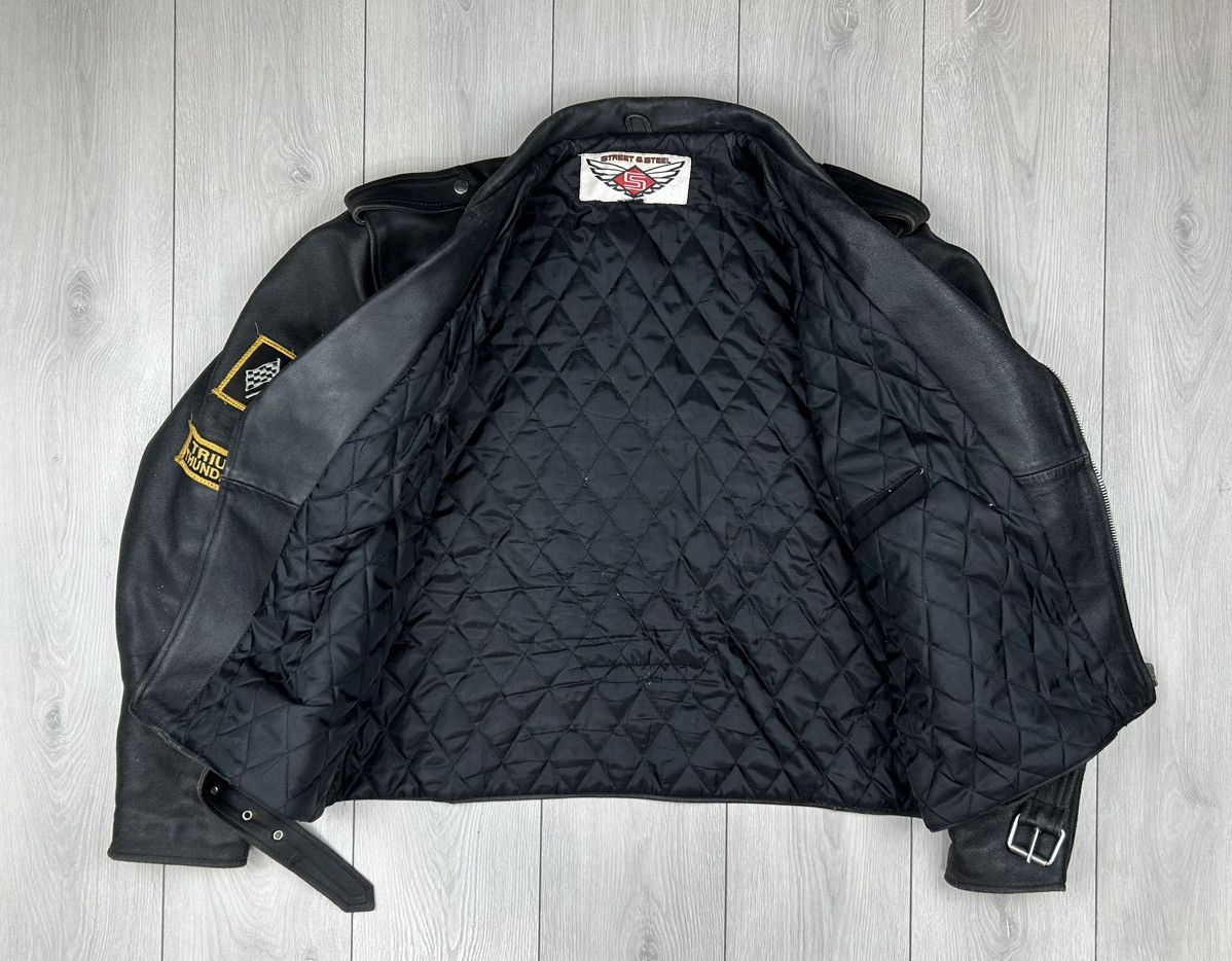 Vintage Vintage Leather Heavy Biker Jacket Black Size XL Size US XL / EU 56 / 4 - 6 Thumbnail