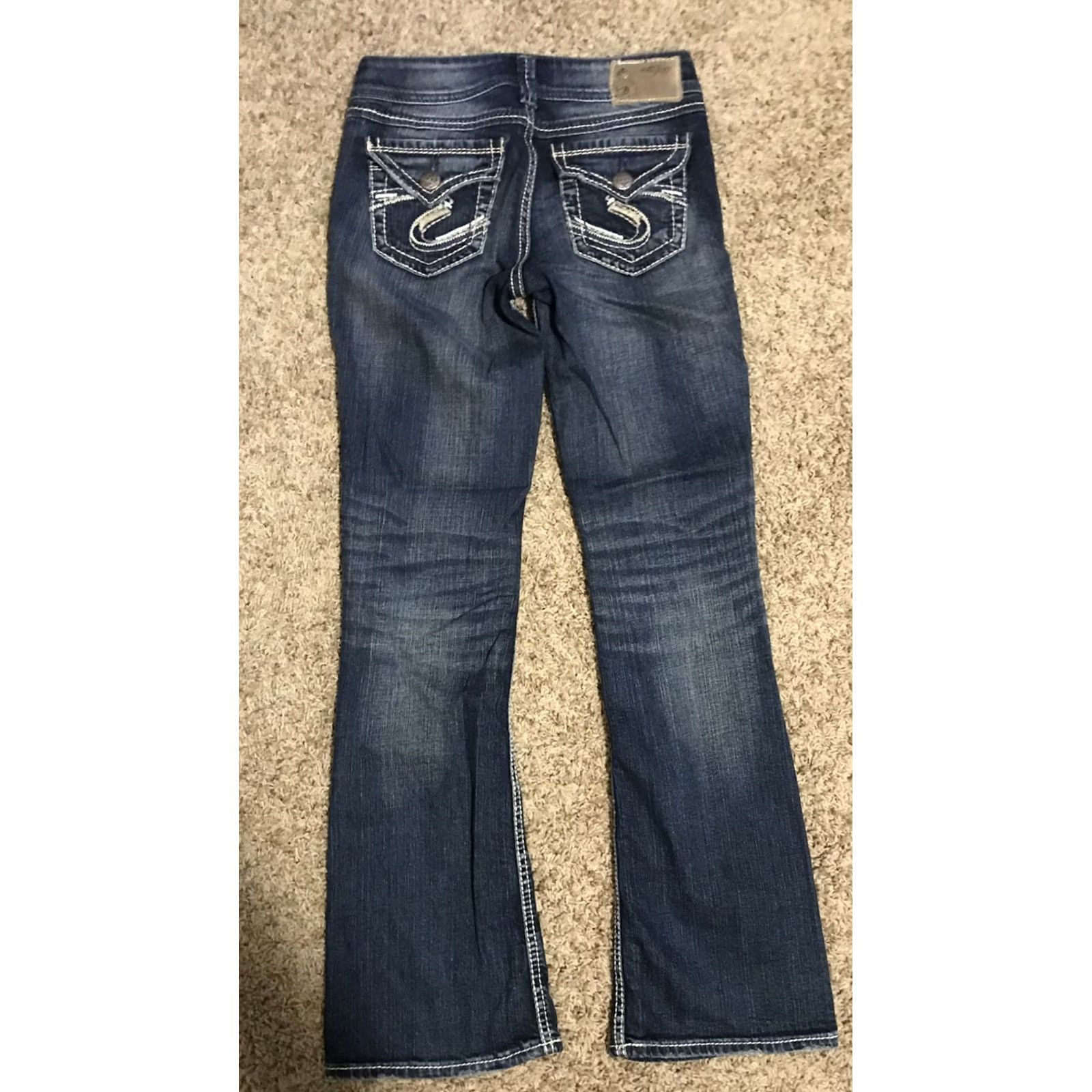 Vintage Silver Jeans Suki Surplus Bootcut Jeans Women W26 L32 Dark Wash Size 26" / US 2 / IT 38 - 2 Thumbnail