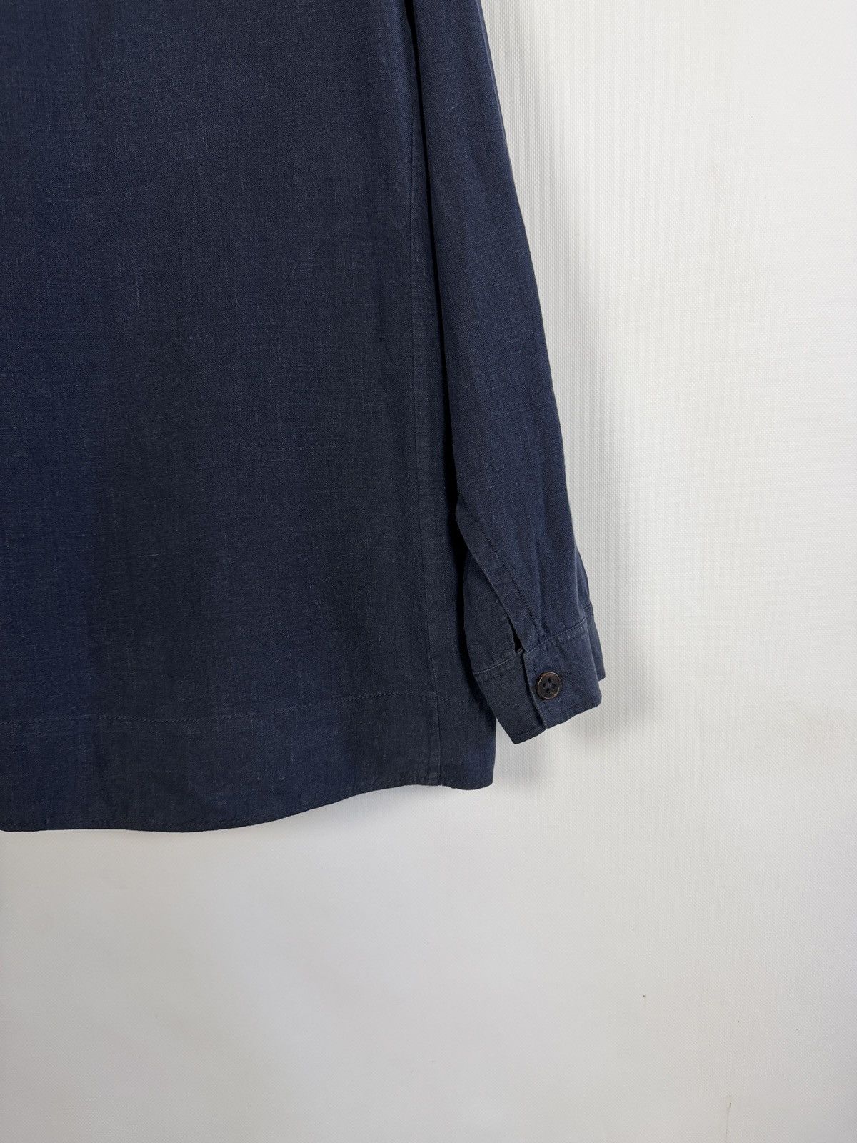 Vintage Manufactum Workwear Linen Shirt Vintage Half Button Pullover Size US L / EU 52-54 / 3 - 13 Thumbnail