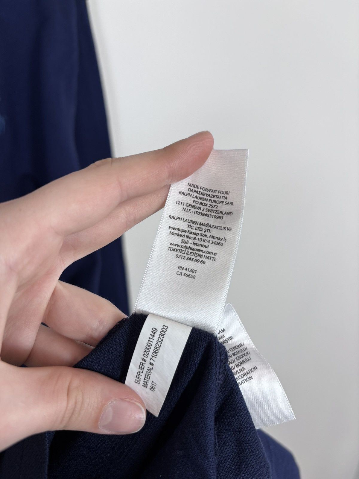 Polo Ralph Lauren Polo Ralph Lauren Custom Slim Blue Long Sleeve Polo Shirt Size US XXL / EU 58 / 5 - 12 Thumbnail