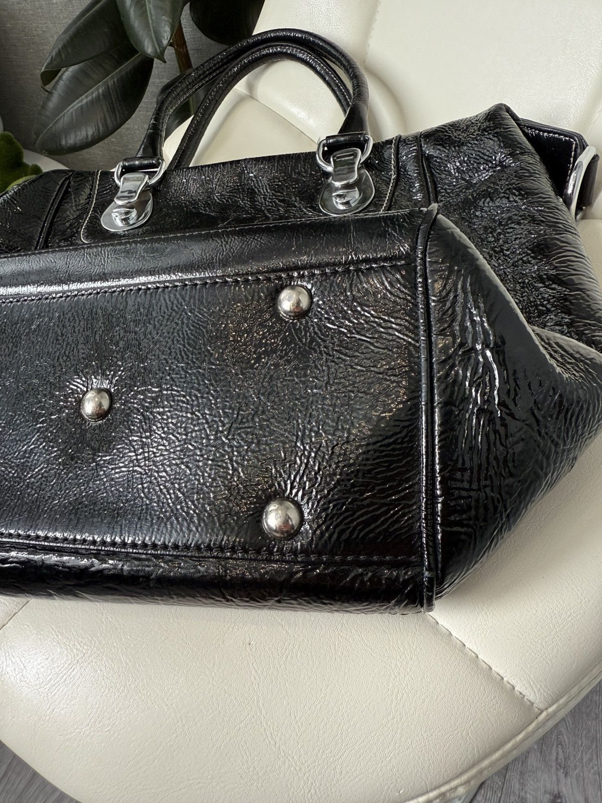 Gucci Gucci Dialux Snow Glam Black Hand Bag Boston Bag GG Logo Size ONE SIZE - 17 Thumbnail