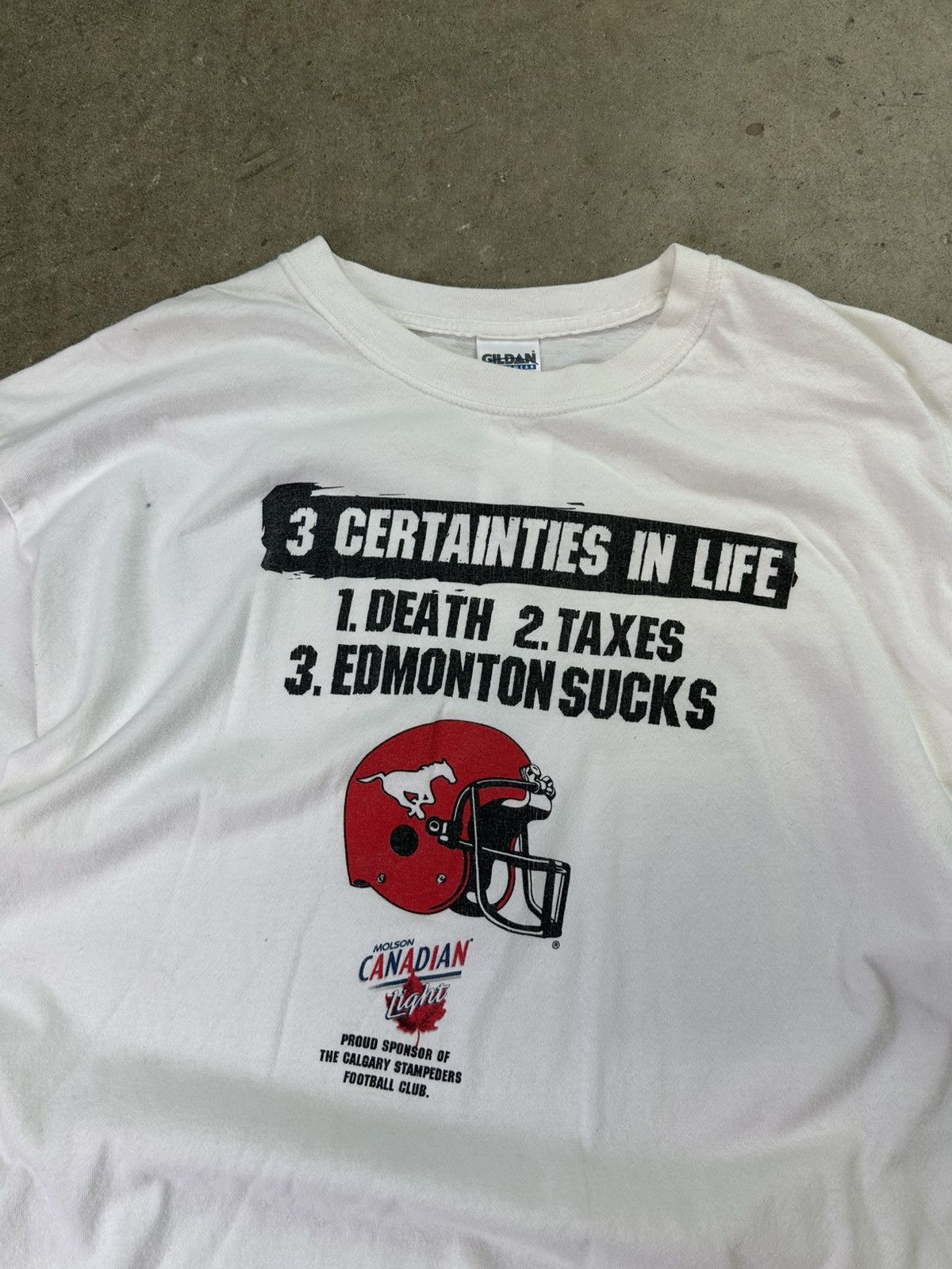Vintage vintage y2k calgary stampeders cfl football fan humor tee Size US XL / EU 56 / 4 - 3 Thumbnail