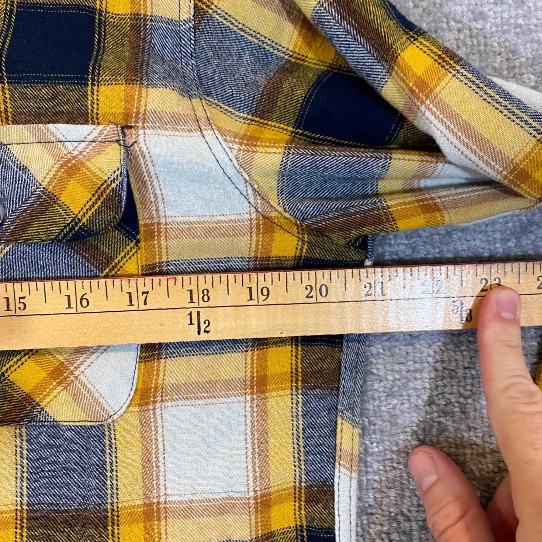 Stoic Stoic Shirt Mens M Yellow Gray Plaid Button-Up L/S Hiking Trail Casual Top Size US M / EU 48-50 / 2 - 6 Thumbnail