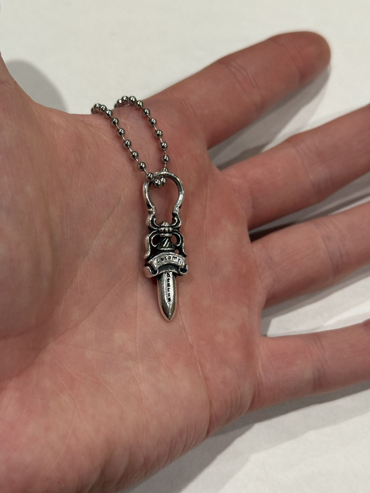 Chrome Hearts RHODIUM Chrome Hearts Necklace Dagger Zipper