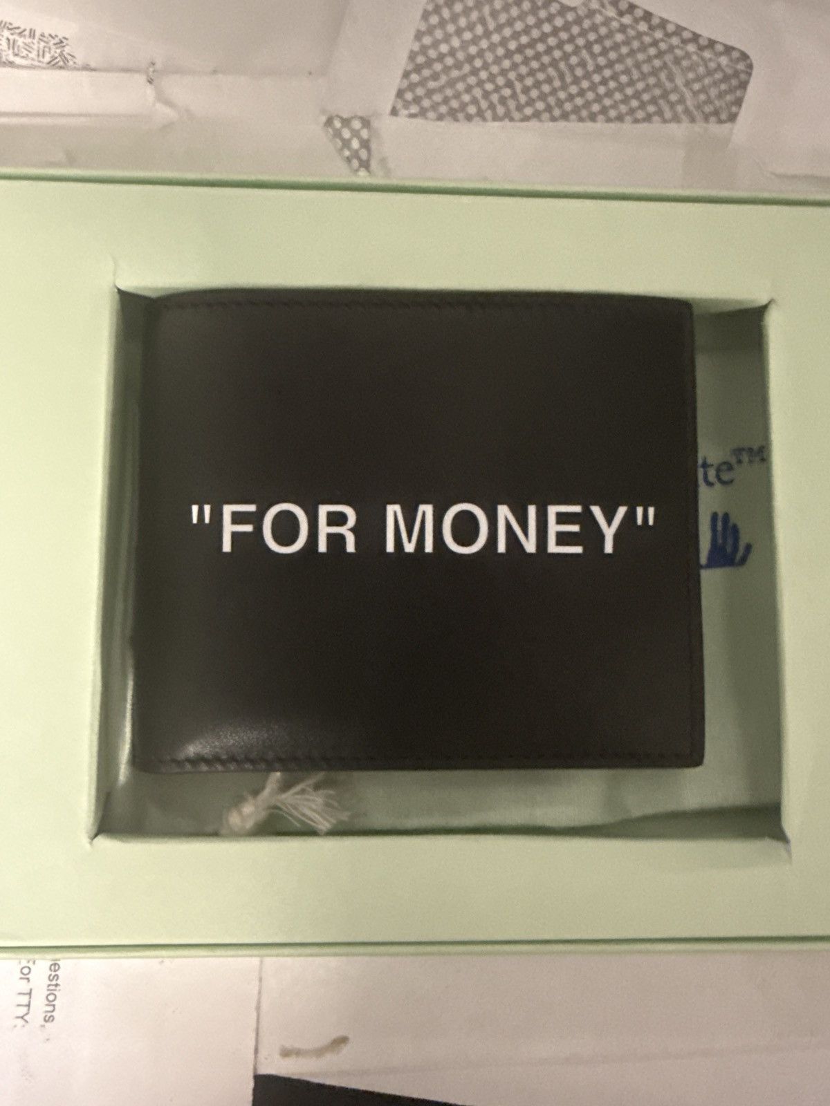 Off-White Off white Quote “FOR MONEY” Bifold wallet Size ONE SIZE - 3 Thumbnail