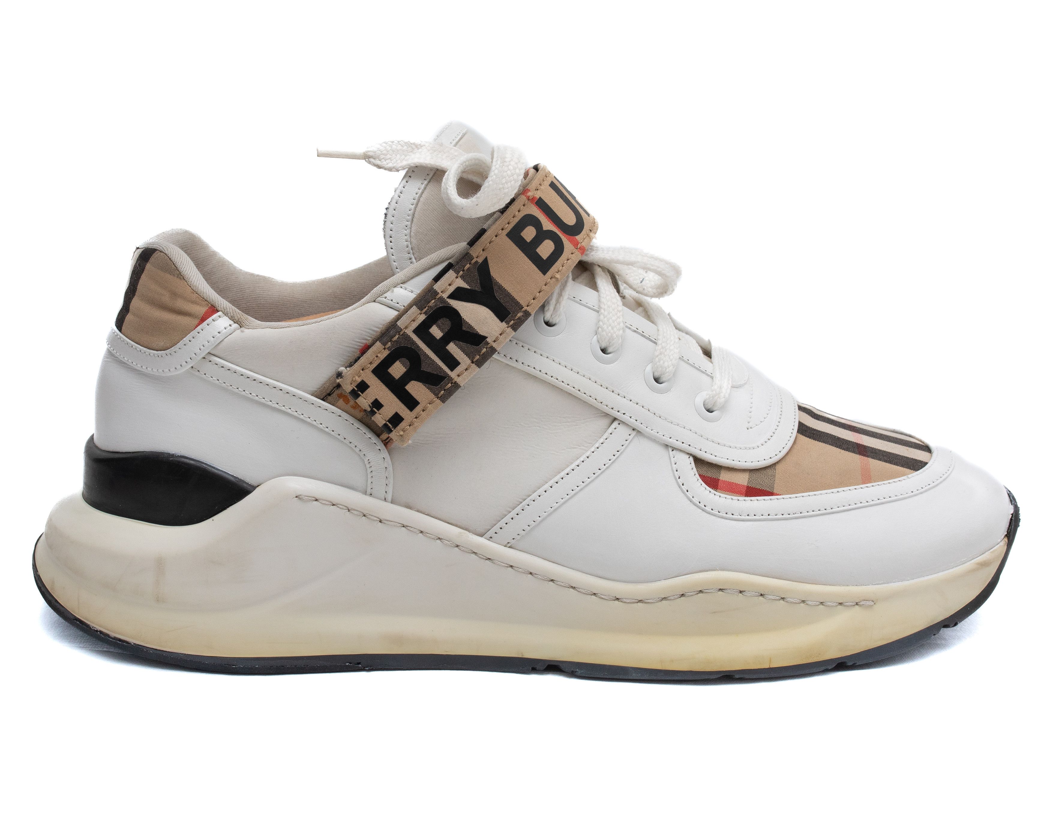 Burberry *No Tariff* BURBERRY Ronnie Low Check Sneakers Size US 8 / EU 41 - 3 Thumbnail