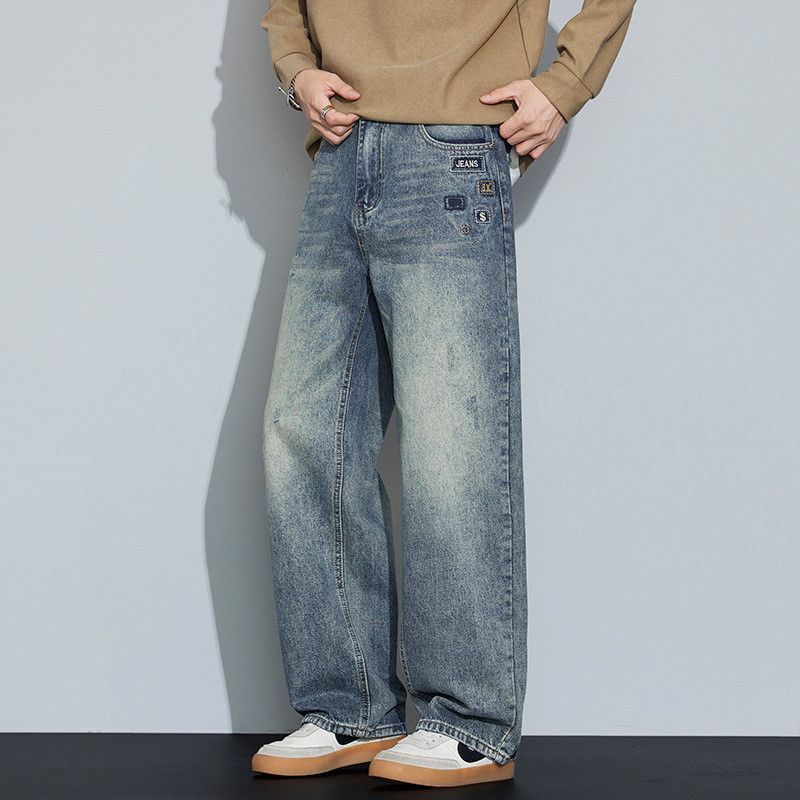 Japanese Brand American retro men's loose straight leg versatile jeans Size US 32 / EU 48 - 3 Thumbnail