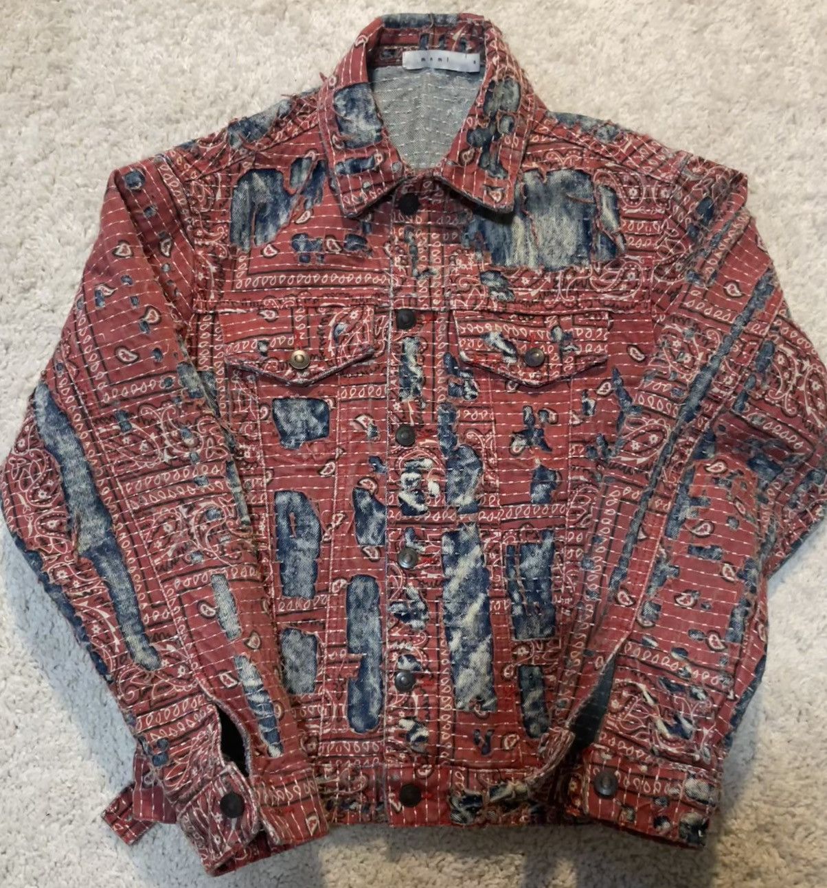 MNML MNML Boro Stitch Denim Jacket Size US S / EU 44-46 / 1 - 1 Thumbnail