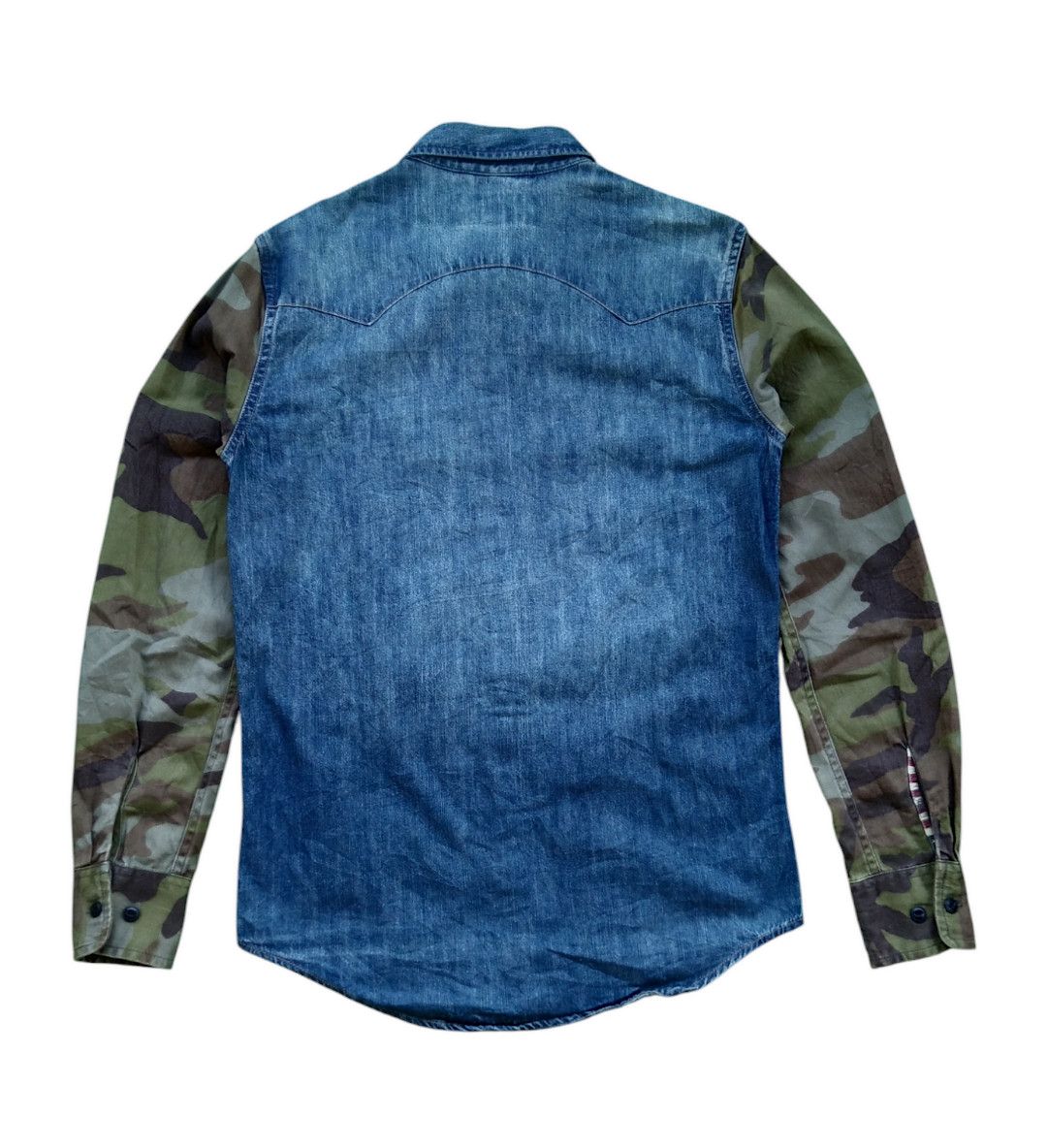 Denim & Supply Ralph Lauren × If Six Was Nine × Le Grande Bleu (L.G.B.) VTG Denim & Supply Ralph Lauren Hybrid Camo Denim Shirt Size US XS / EU 42 / 0 - 2 Thumbnail