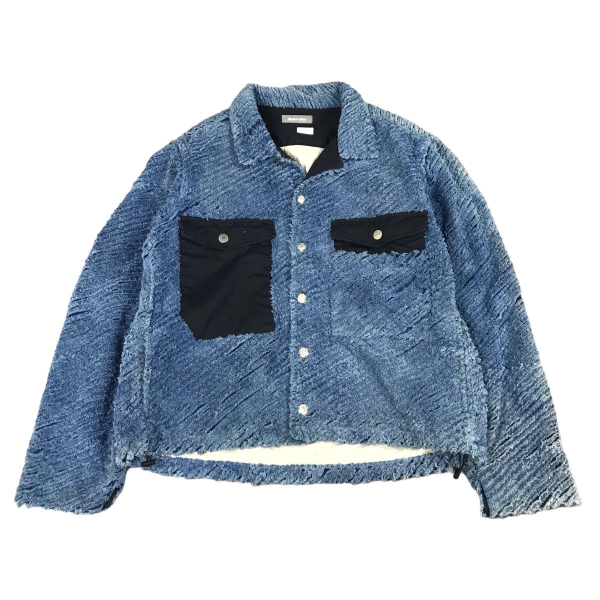 ELEPHANT BLANC DENIM BUTTON JACKET FADED DENIM