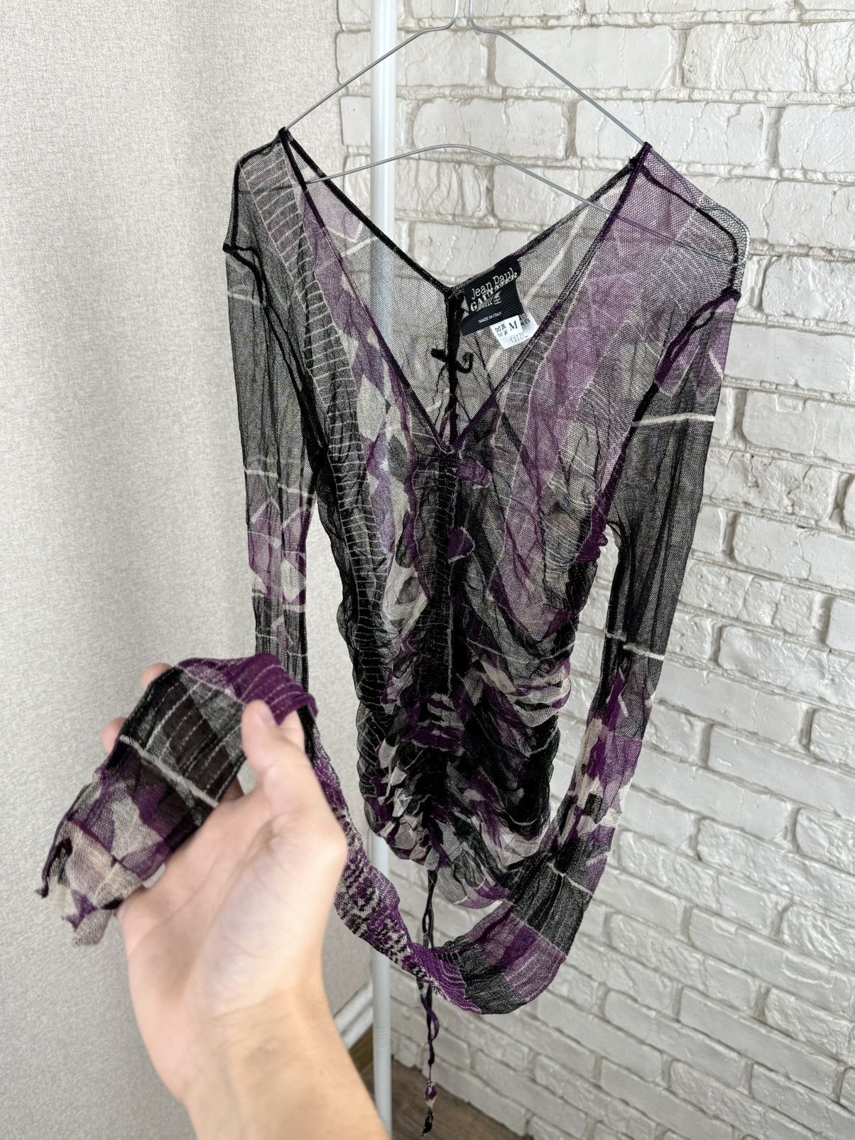 Jean Paul Gaultier Jean Paul Gaultier Extra Long Sleeve Mesh Multicolour Shirt Size M / US 6-8 / IT 42-44 - 9 Thumbnail
