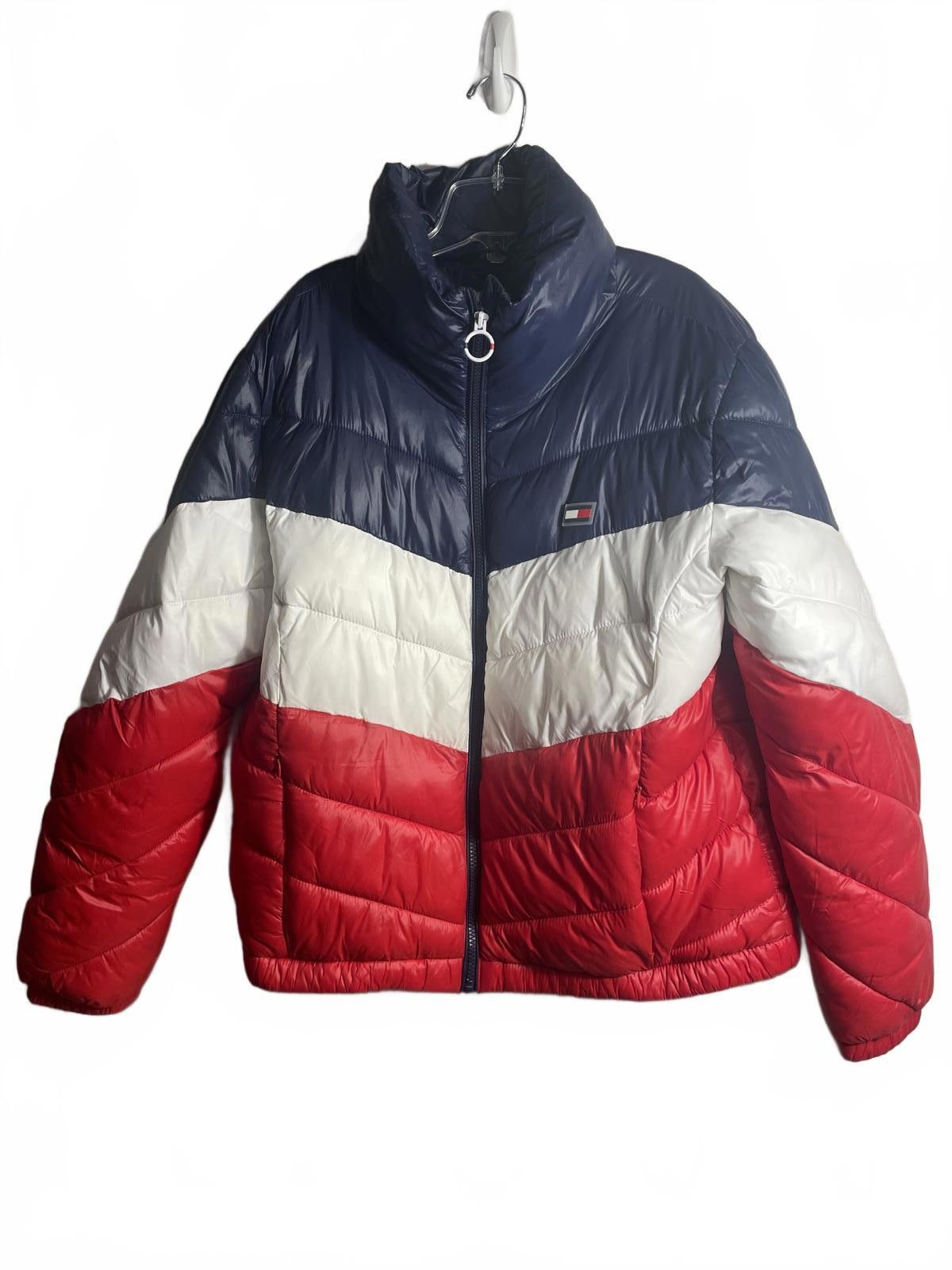 Tommy Hilfiger Tommy Hilfiger Puffer Coat Women's Large Sporty Colorblock Size L / US 10 / IT 46 - 2 Thumbnail