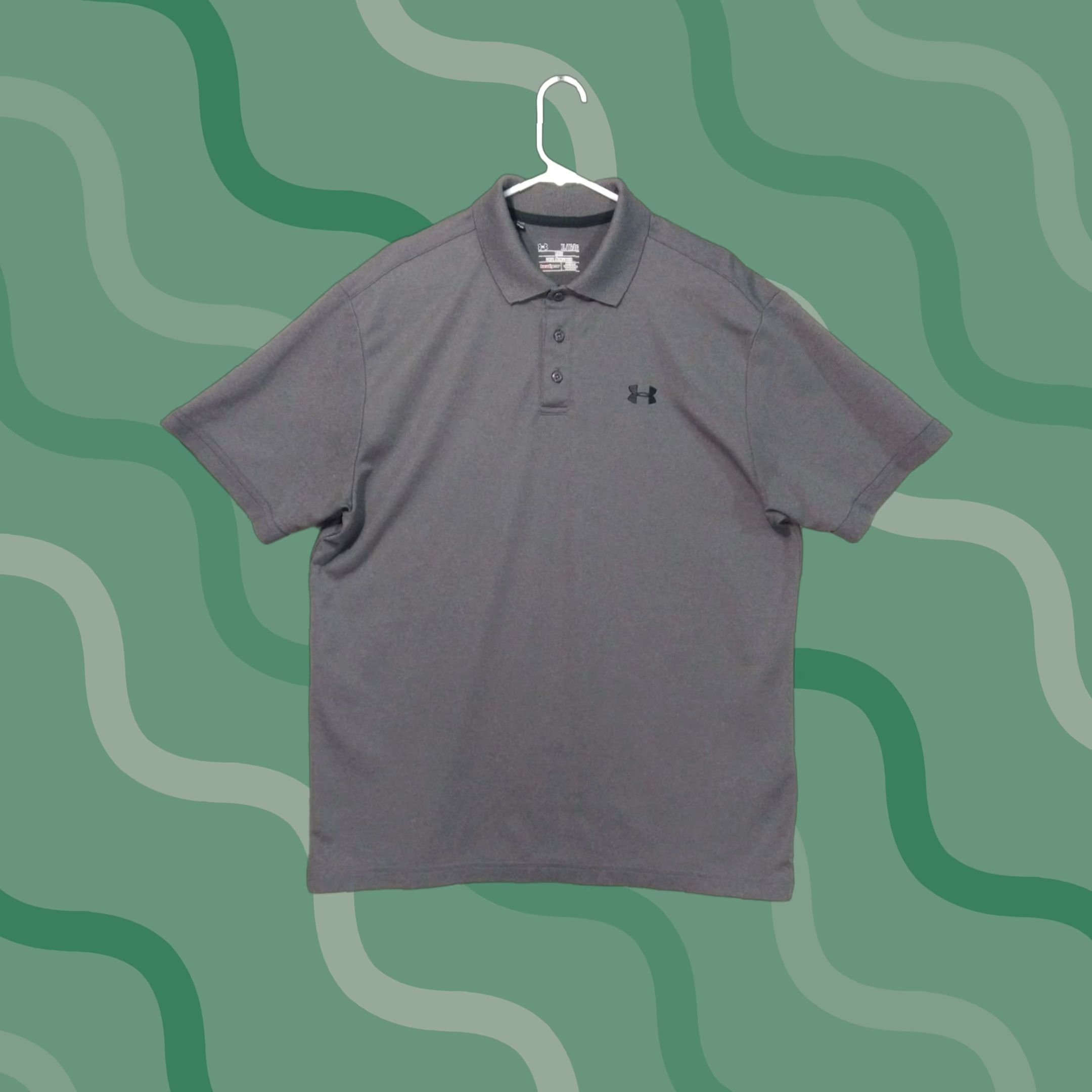 Under Armour Under Armour Shirt Polo Mens XL Gray HeatGear Short Sleeve Polo Shirt Performance Golf Breathable Moisture Wicking Quick Dry Logo Spring Summer Mens Size US XL / EU 56 / 4 - 1 Thumbnail