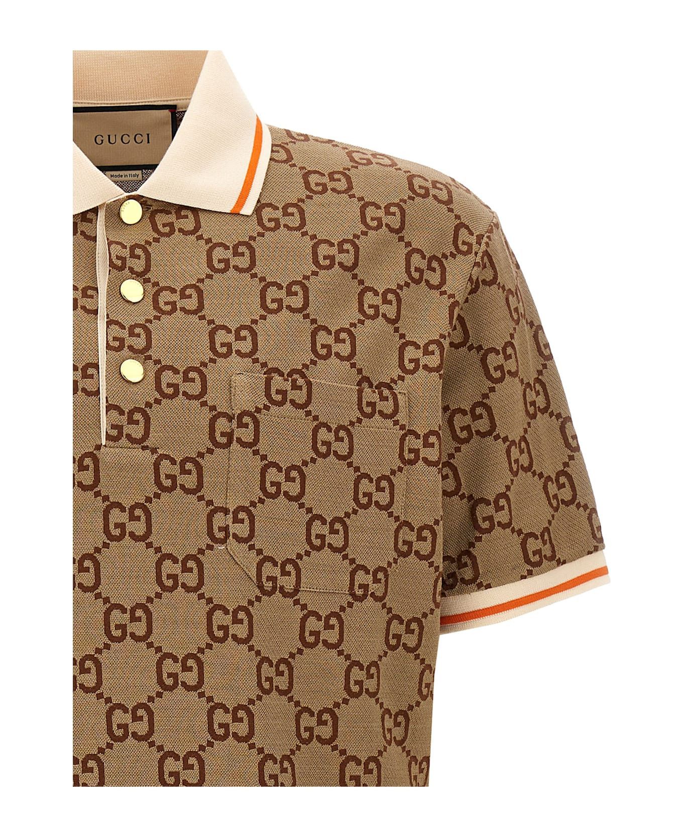 Gucci o1loc1c0226 742384 GG Cotton Silk Polo Shirt in Beige Size US XL / EU 56 / 4 - 3 Thumbnail