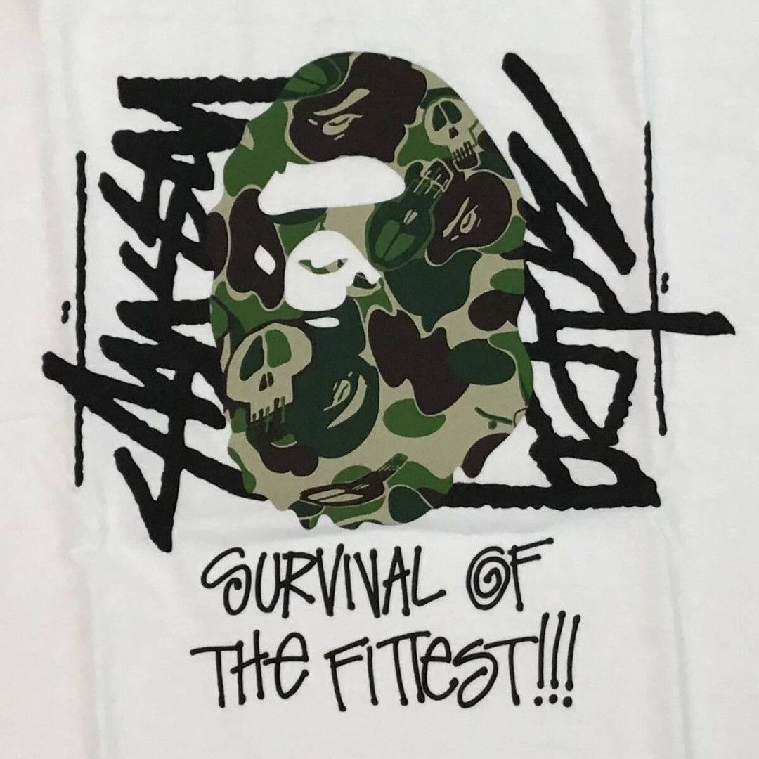 Bape × Stussy STUSSY × BAPE camo skull head T-shirt a bathing ape NIGO Size US M / EU 48-50 / 2 - 2 Thumbnail