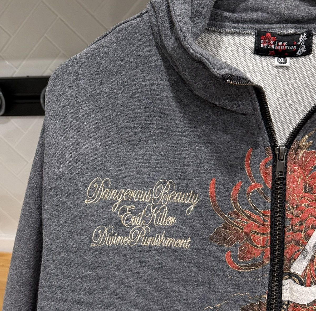 Japanese Brand Dangerous Beauty Killer Divine Punishment zip-up hoodie Size US XL / EU 56 / 4 - 7 Thumbnail