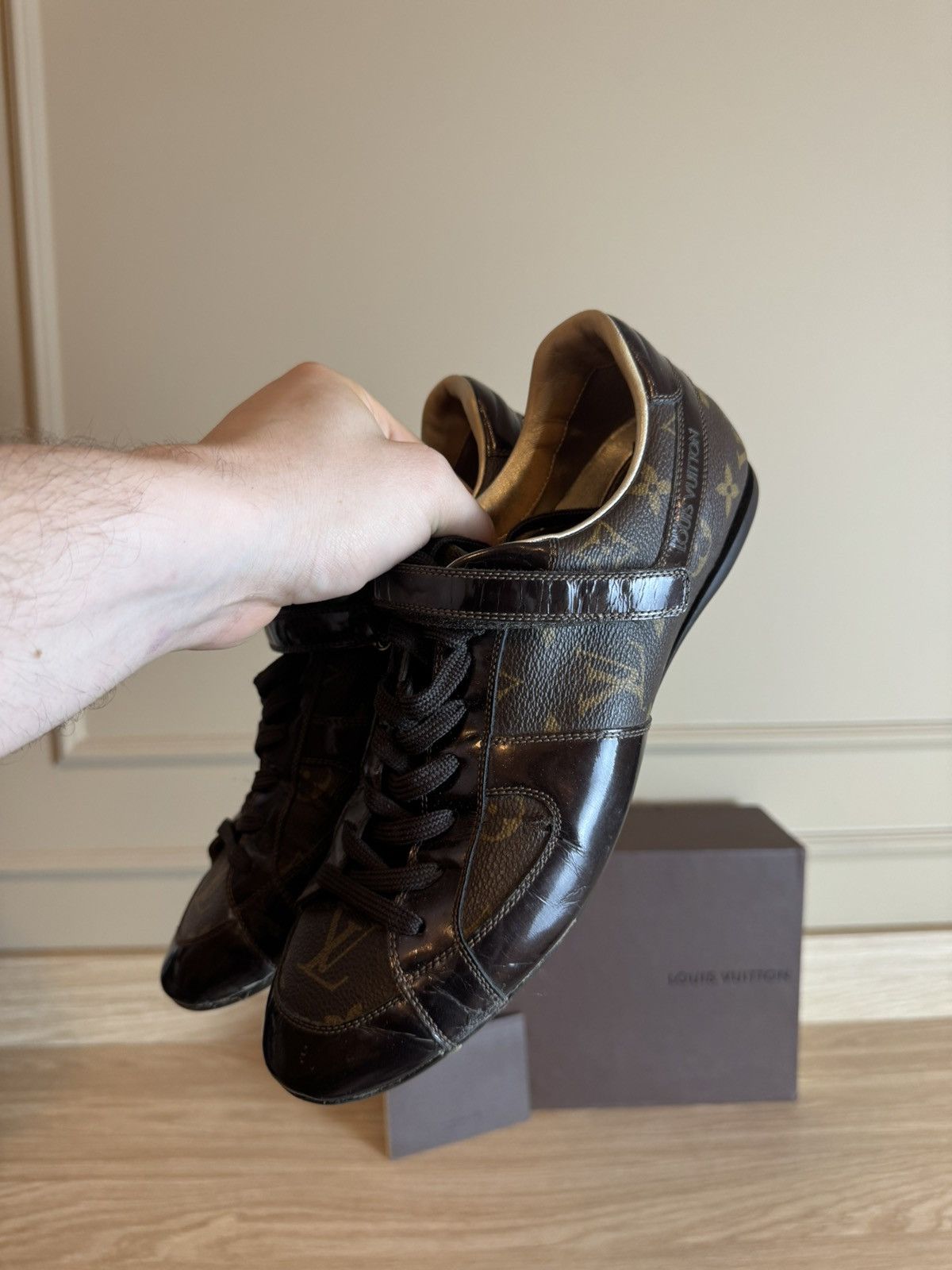 Louis Vuitton Louis Vuitton Sneakers Shoes Trainers Monogram Leather Brown Size US 7.5 / IT 37.5 - 5 Thumbnail