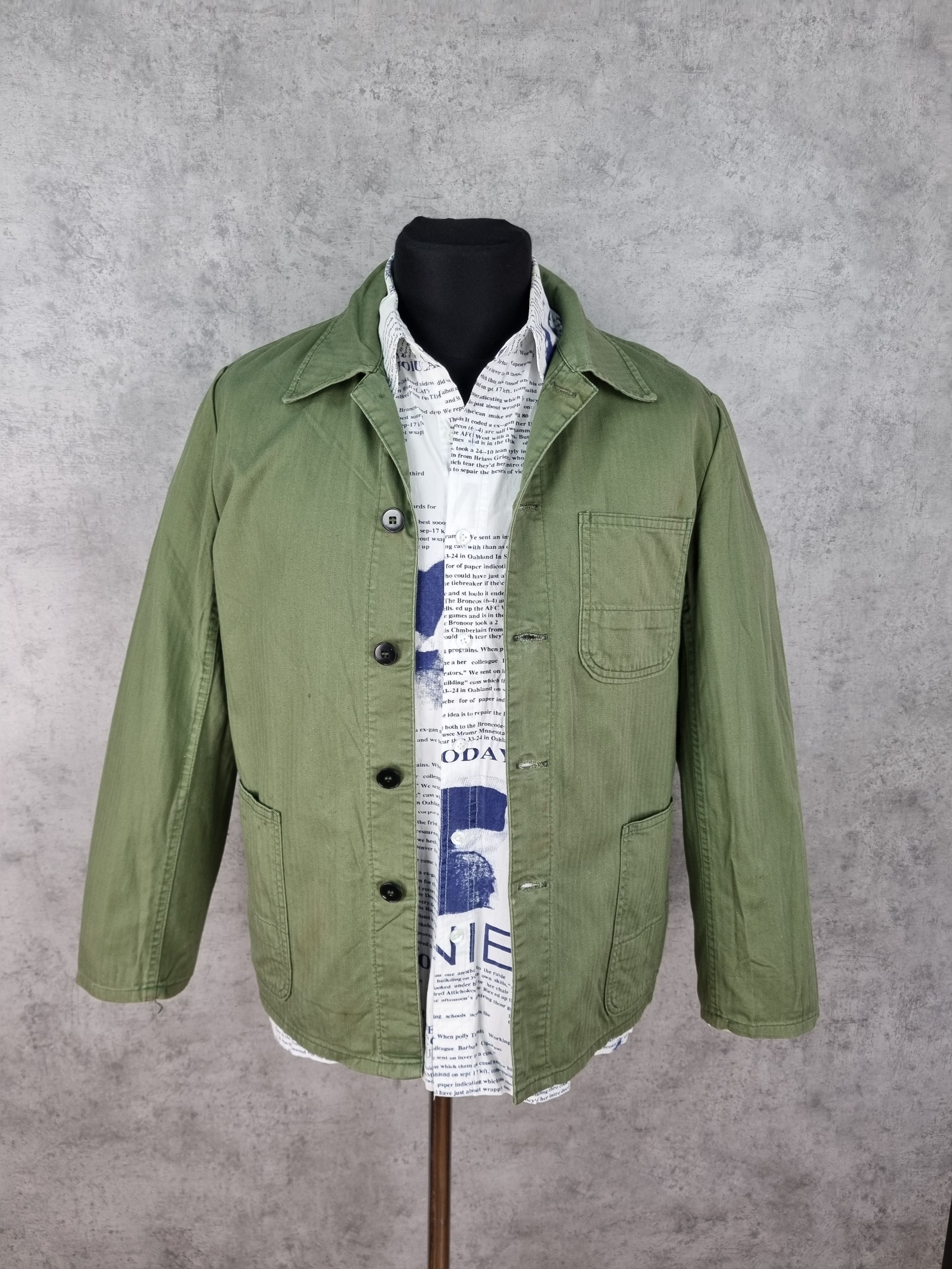 Le Laboureur × Vetra 90s Sanfor Worker Military French Chore Light Jacket Size US M / EU 48-50 / 2 - 1 Thumbnail