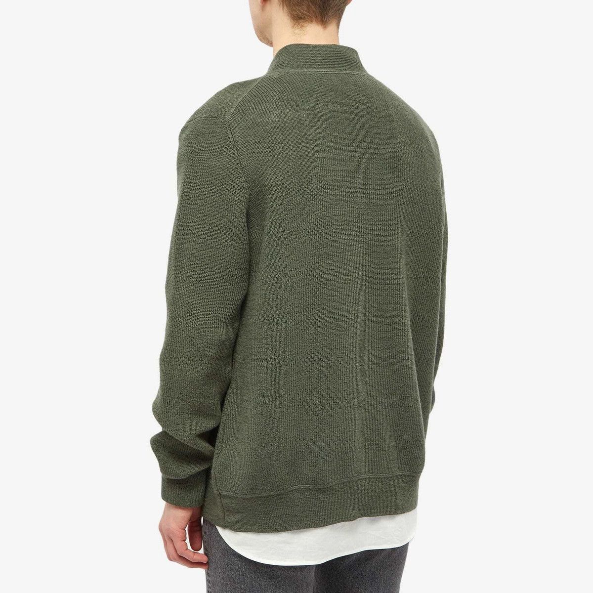 Margaret Howell MHL Men's Flatlock Cardigan in Uniform Green Size US S / EU 44-46 / 1 - 10 Thumbnail