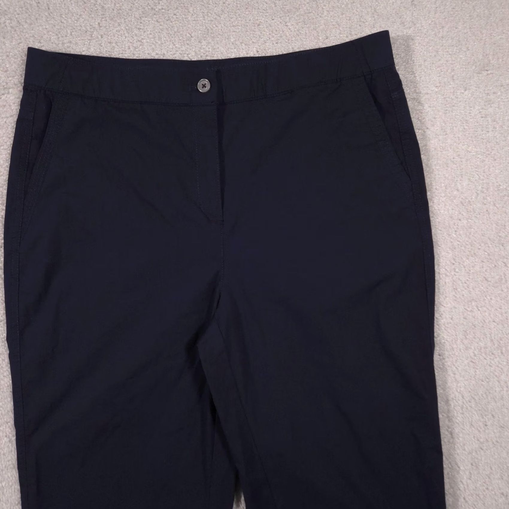 Vintage Chico'S Capri Pants Women 1 Blue Twill Stretch Zip Fly Crop Pockets Casual Size 25" / US 0 / IT 36 - 3 Thumbnail