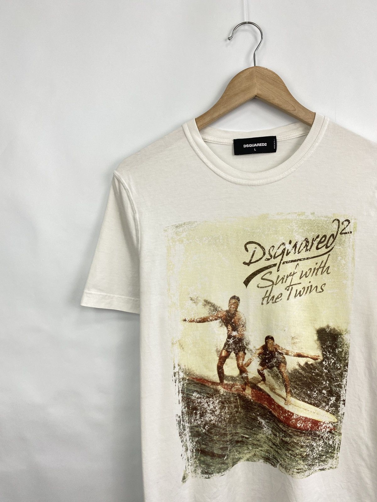 Dsquared2 Dsquared2 Hawaiian Surf With The Twins Big Logo Y2K T-Shirt Size US L / EU 52-54 / 3 - 2 Thumbnail
