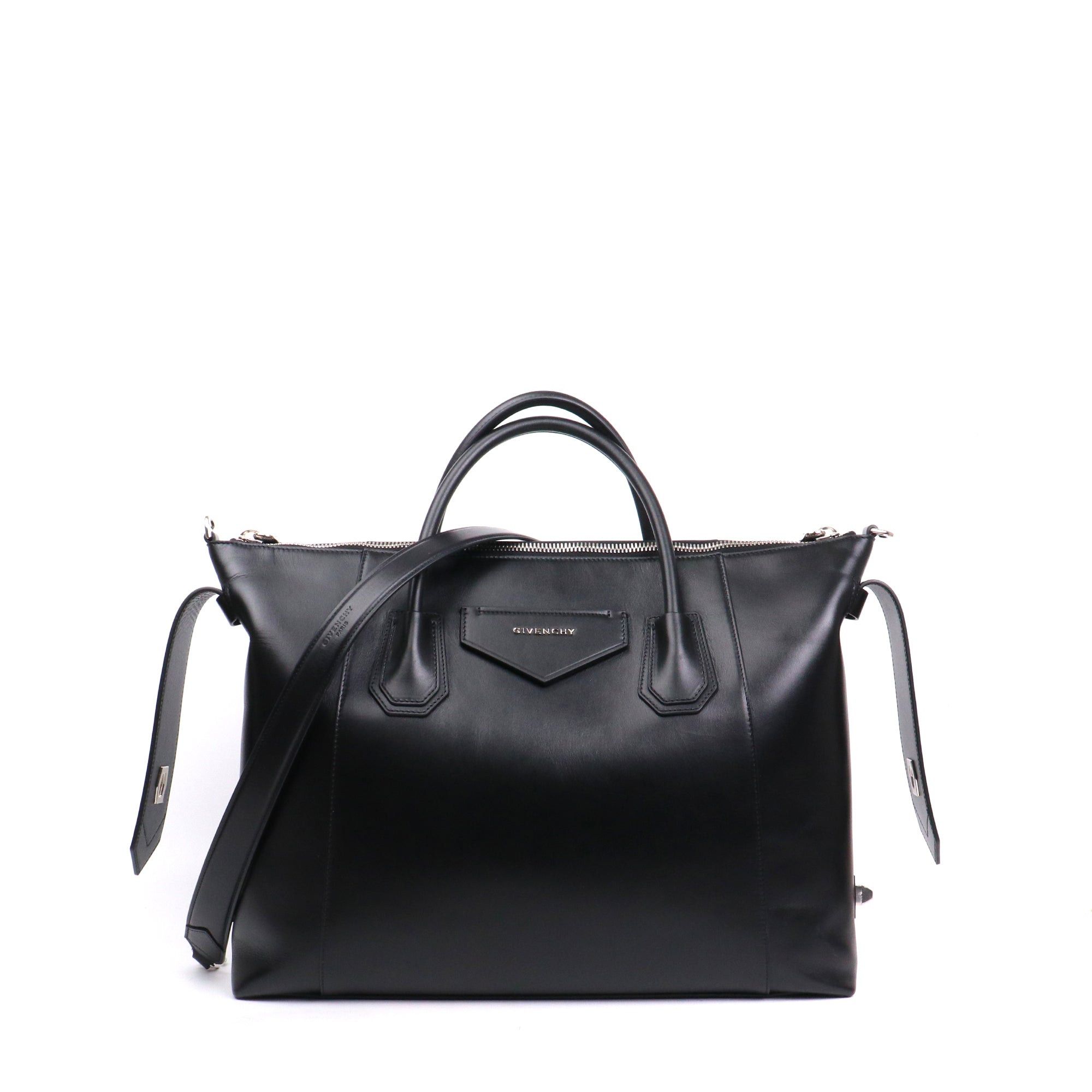 Givenchy GIVENCHY - Givenchy Antigona soft medium handbag in black smooth leather Size ONE SIZE - 1 Thumbnail