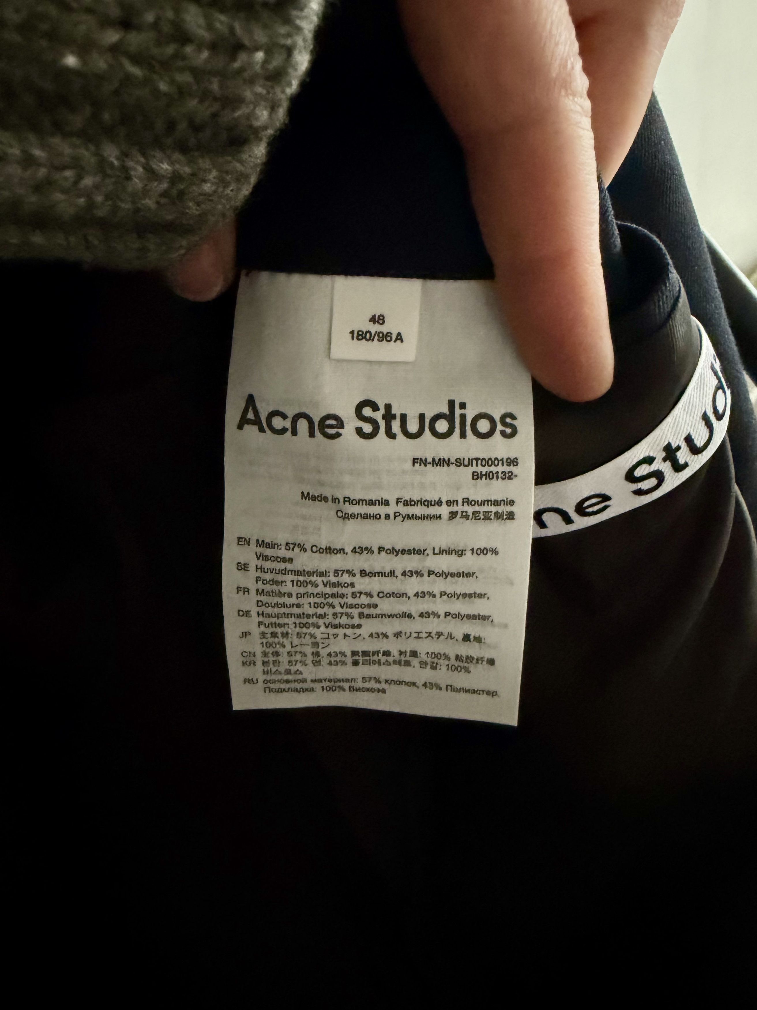 Acne Studios Acne Studios Double Breasted Blazer Navy NEW Size 48R - 4 Thumbnail