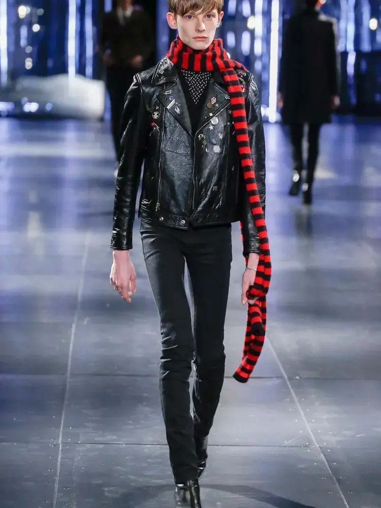 Saint Laurent Paris Sz 46 Saint Laurent Paris 15AW Badge Leather Jacket-2507 Size US S / EU 44-46 / 1 - 5 Thumbnail