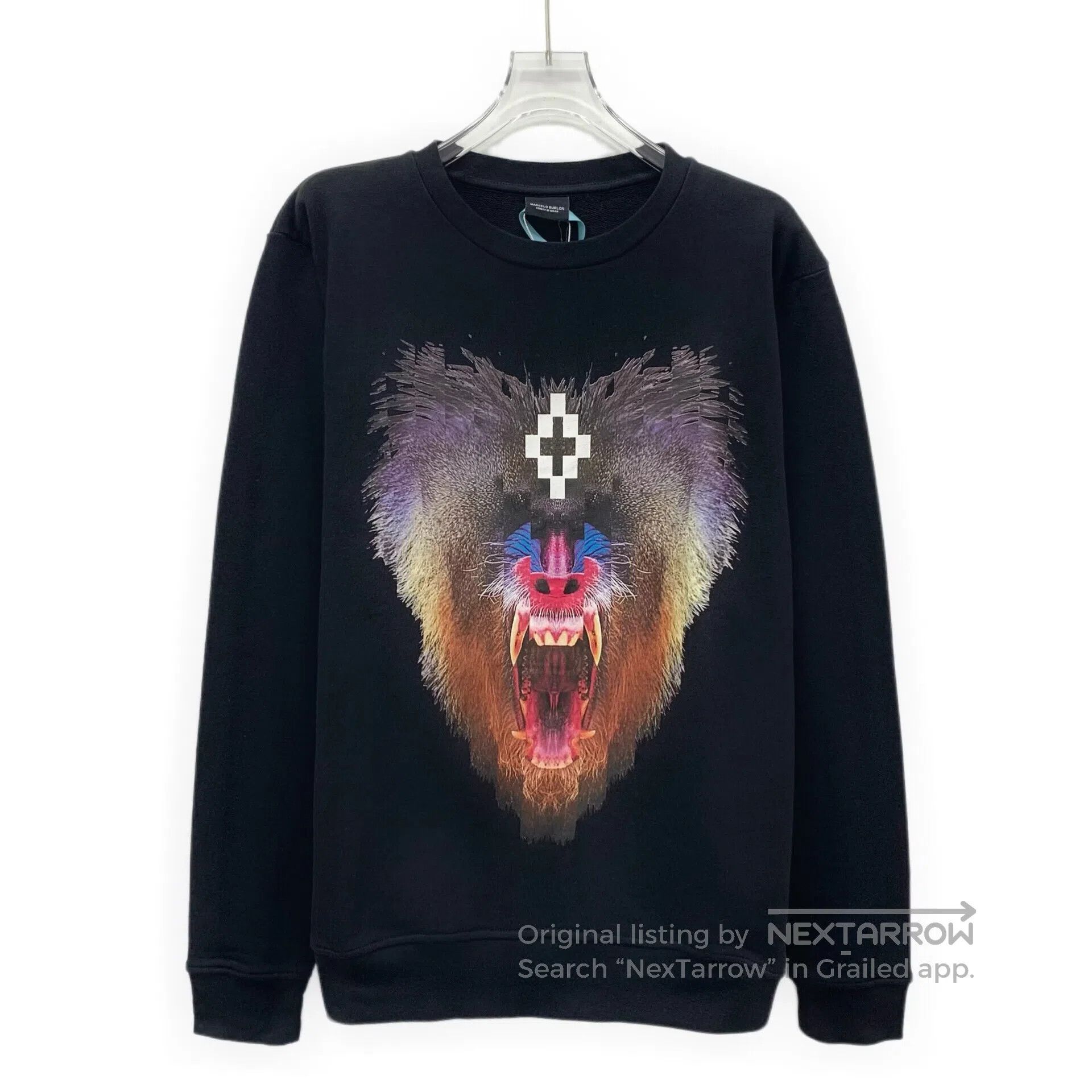 Marcelo Burlon MARCELOBURLON Black animal pattern print cotton crew neck Size US S / EU 44-46 / 1 - 1 Thumbnail