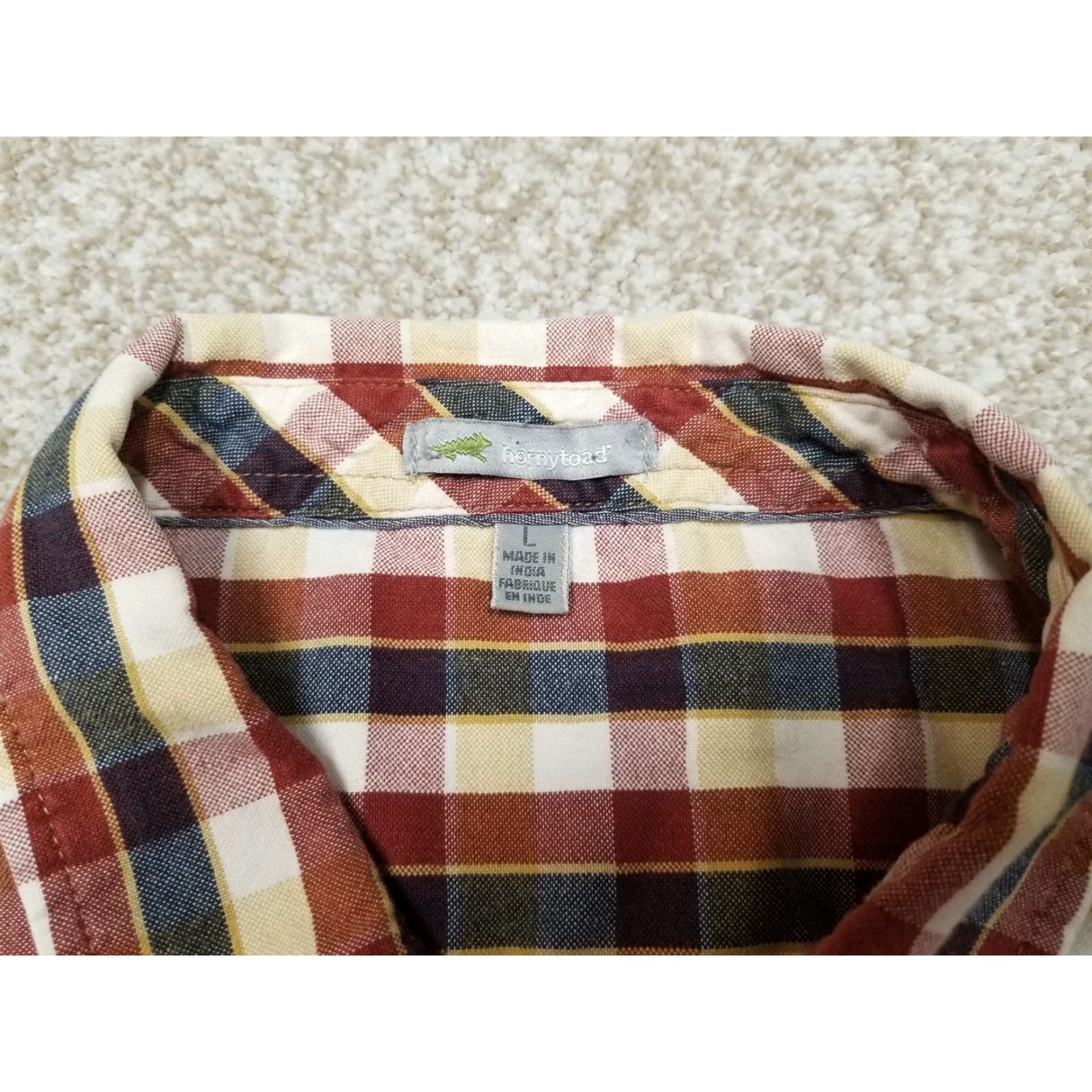 Vintage VINTAGE HornyToad Shirt Mens 2XL Blue Red Plaid 100% Organic Cotton Long Sleeve Button-Up Classic Outdoor Casual Mens Size US XXL / EU 58 / 5 - 5 Thumbnail