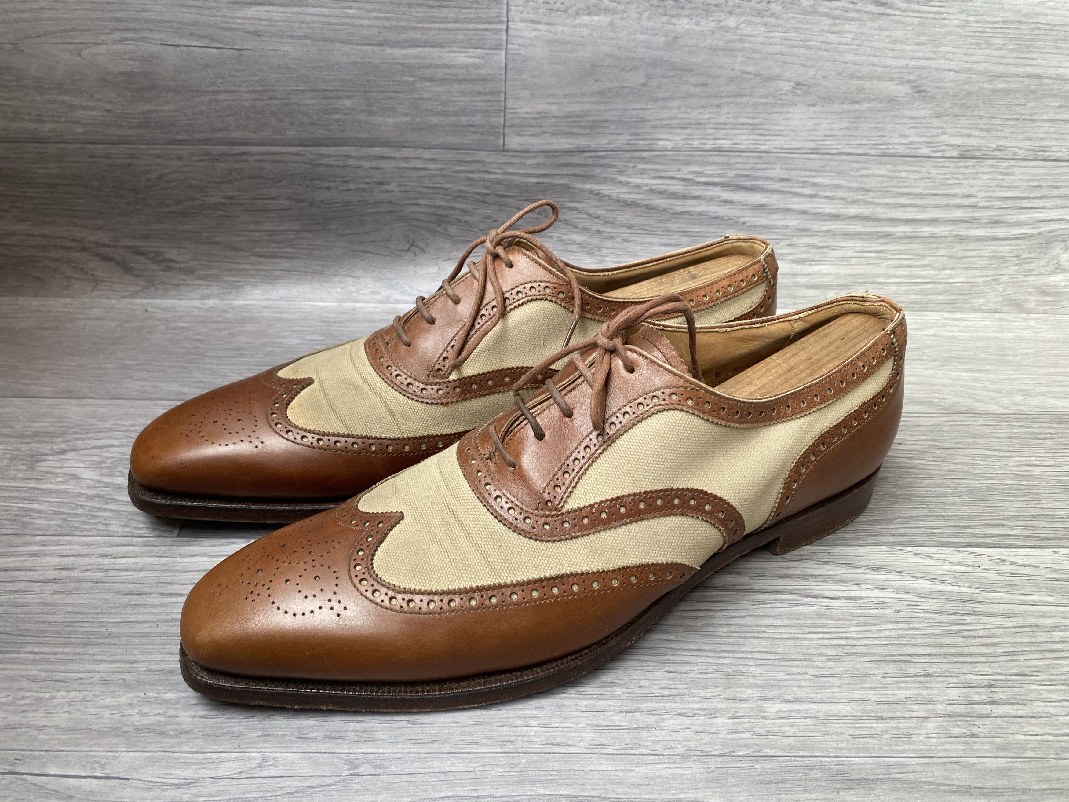 Crockett & Jones Crockett and jones two tone wingtip dress oxford shoes Size US 9 / EU 42 - 4 Thumbnail
