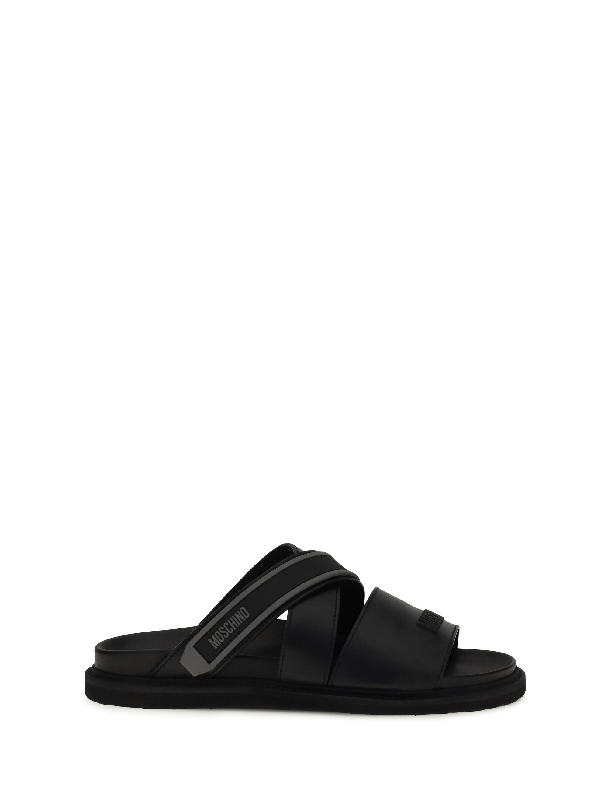 Moschino Flat leather Sandals Size US 12 / EU 45 - 1 Thumbnail