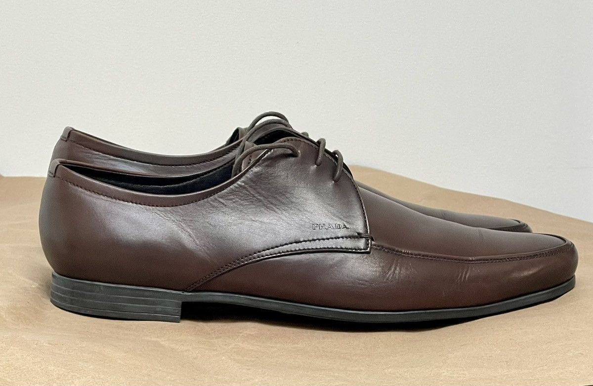 Prada PRADA MENS Black Lace Up Derby Sz EU42.5/ US9.5 Italy New Size US 9.5 / EU 42-43 - 7 Thumbnail