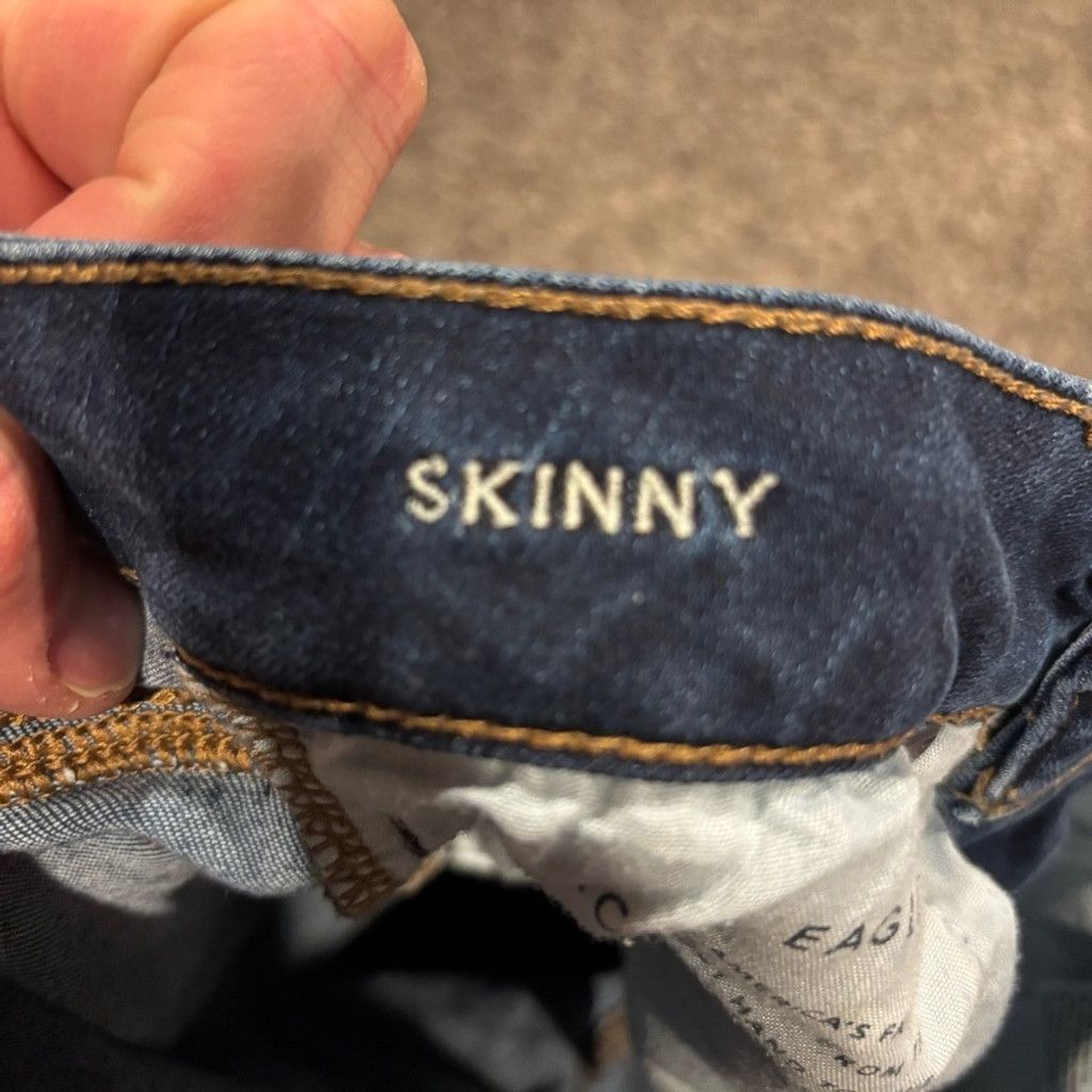 American Eagle Outfitters American Eagle Blue Skinny Jeans with Vintage Fading Size 26" / US 2 / IT 38 - 6 Thumbnail