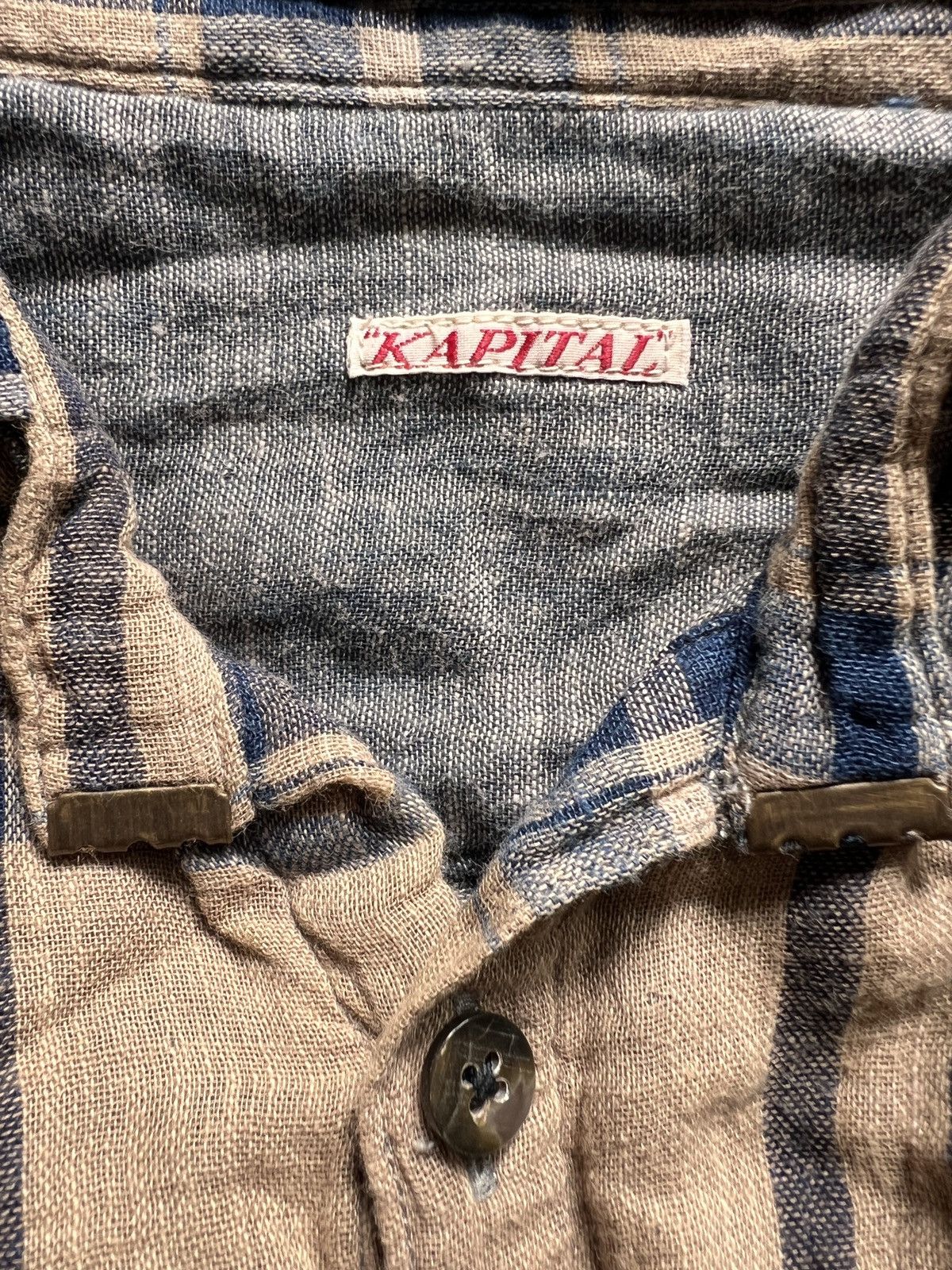 Kapital Kapital Checkered Poncho Button Up Shirt Size US S / EU 44-46 / 1 - 22 Thumbnail