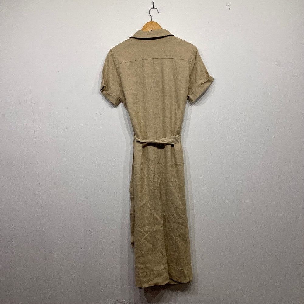 American Giant American Giant Women's Utility Tan Maxi Belted Shirt Dress L Size L / US 10 / IT 46 - 3 Thumbnail