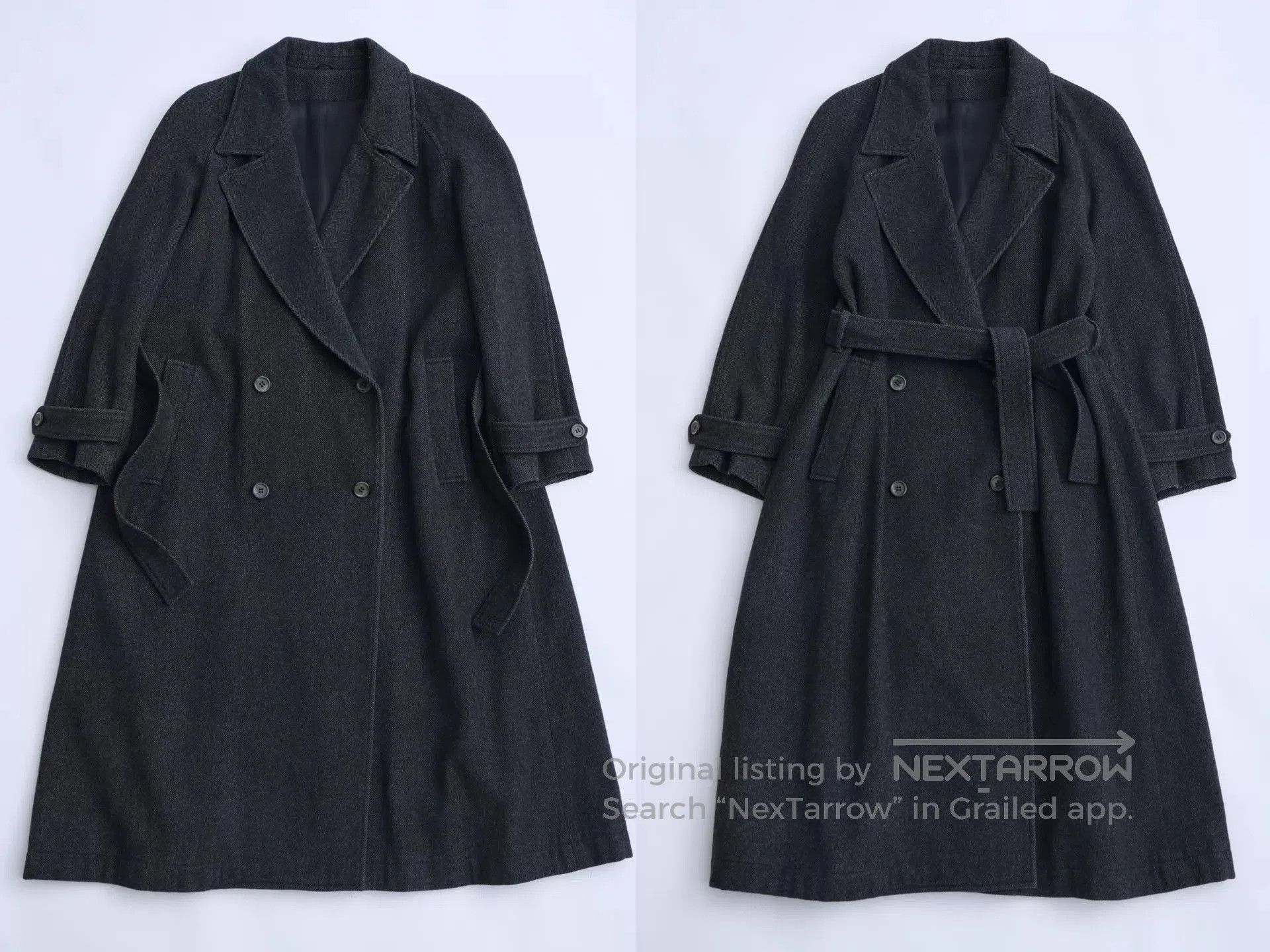 Kenzo Black Long Double-Breasted Coat Size S. Size US S / EU 44-46 / 1 - 8 Thumbnail