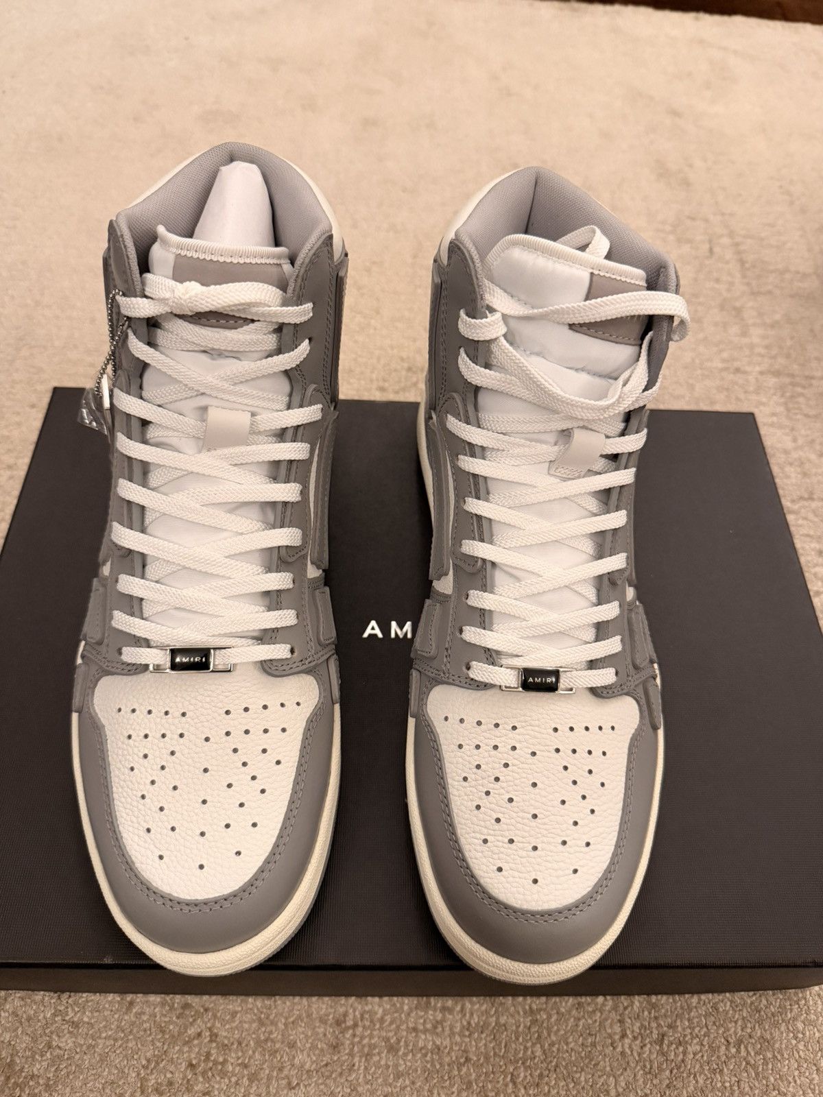 Amiri Amiri Skel Hi Top Grey Size 44 - NEW with BOX Size US 11 / EU 44 - 1 Thumbnail