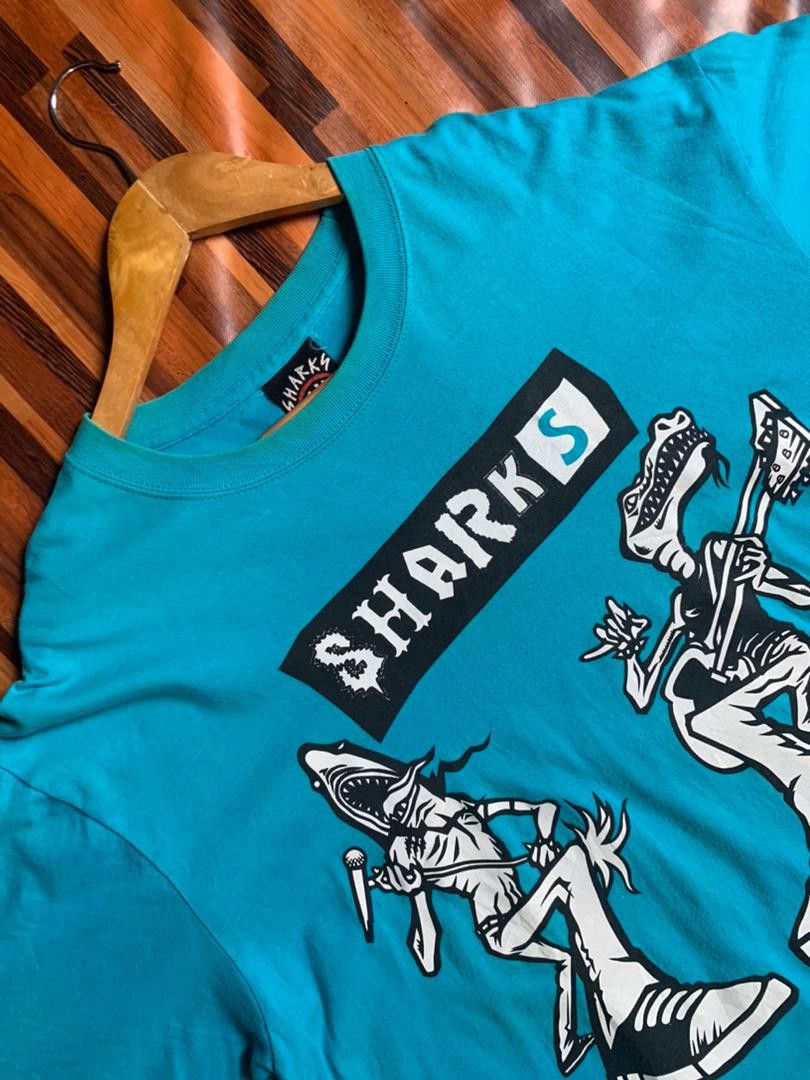 Japanese Brand e34 COOL🔥PUNK DRUNKERS sharks rock band punk Size US L / EU 52-54 / 3 - 7 Thumbnail
