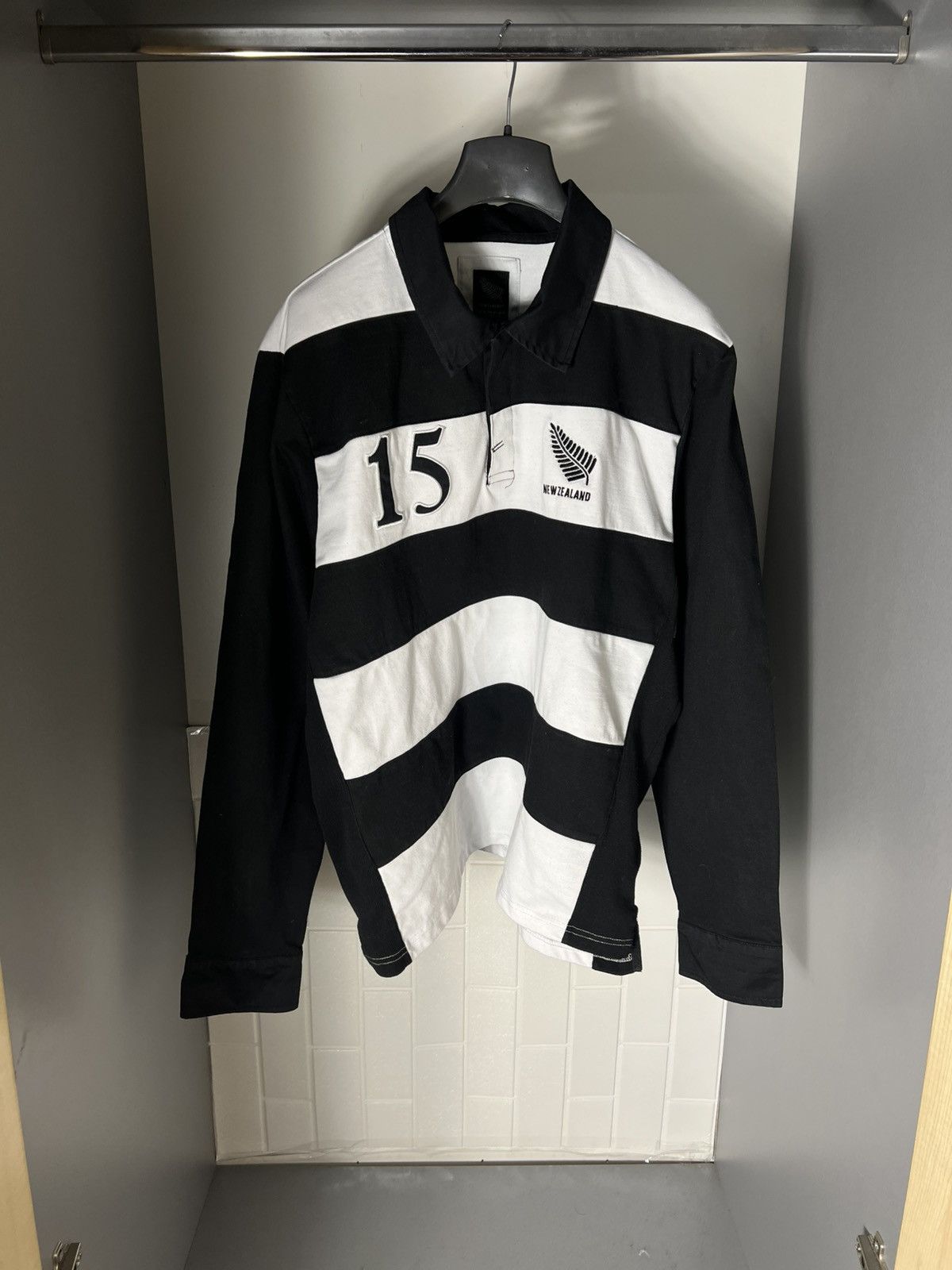 Vintage VERY RARE NEW ZEALAND RUGBY POLO JERSEY RETRO BLOKE Y2K 90s Size US XXL / EU 58 / 5 - 1 Thumbnail