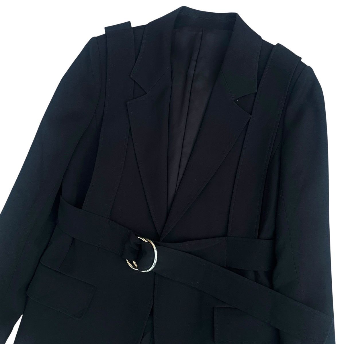 Japanese Brand ADEAM Hanako Maeda Belted Layered Blazer Jacket with Buckle Size M / US 6-8 / IT 42-44 - 2 Thumbnail